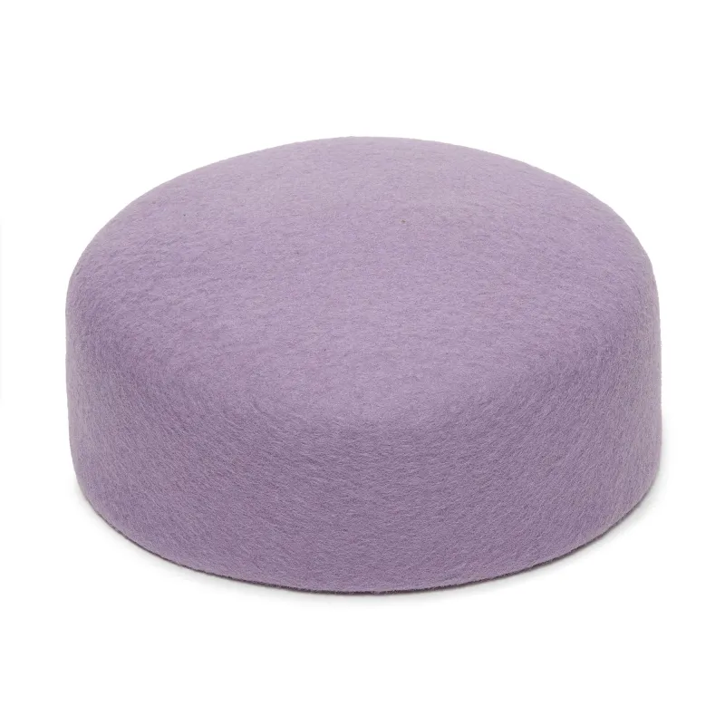 LAVENDER WOOL FELT PILLBOX HAT sold by Lele Sadoughi