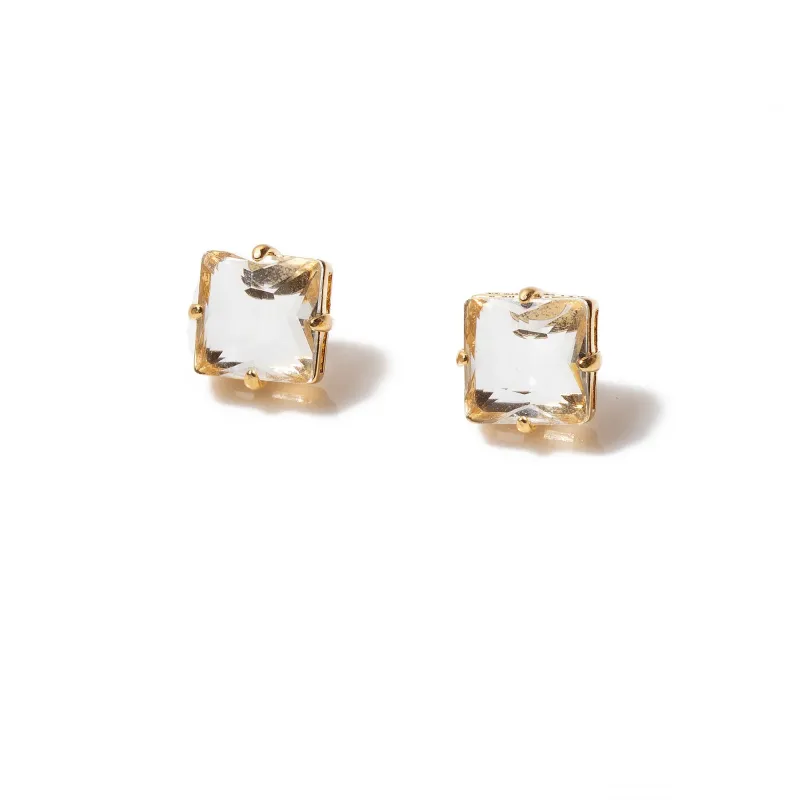 CRYSTAL ASHFORD STONE STUD EARRINGS sold by Lele Sadoughi