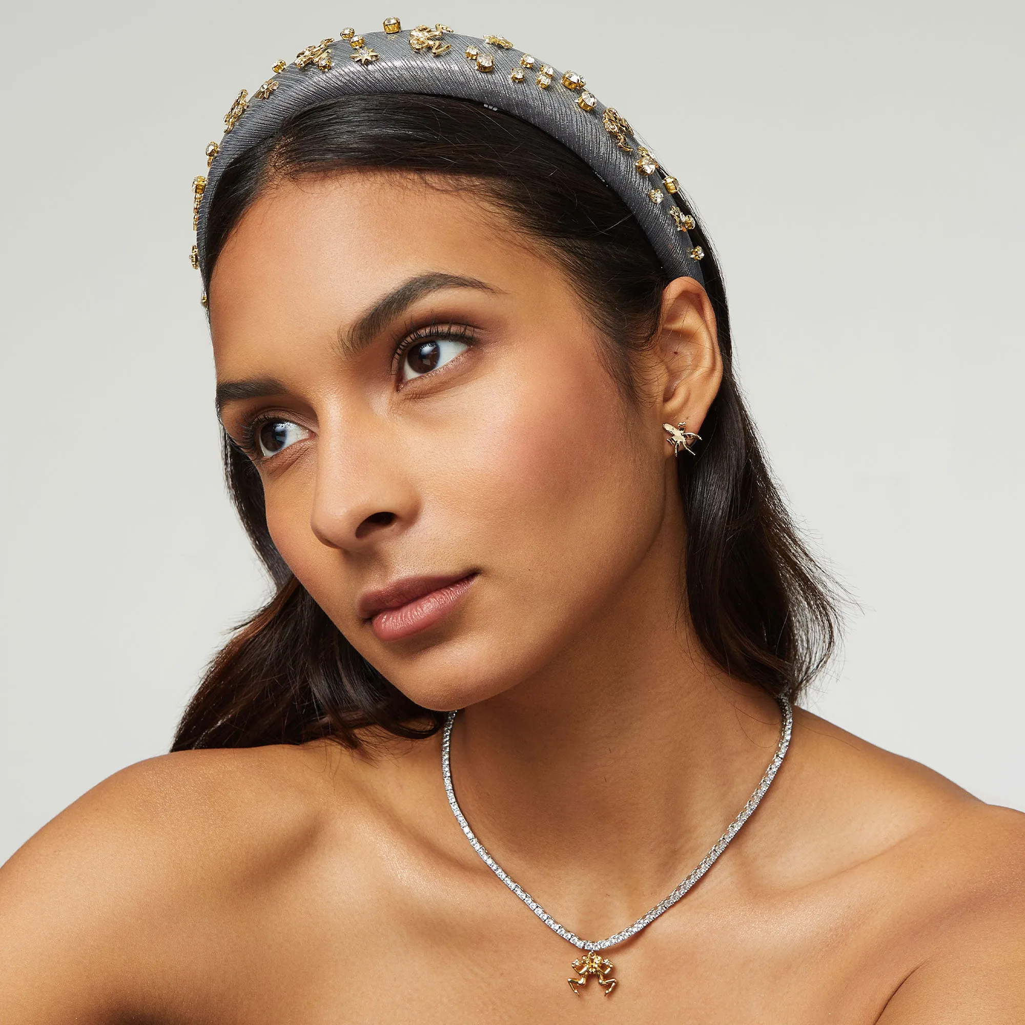 PEWTER GEMINI ALICE HEADBAND sold by Lele Sadoughi product image thumbnail 4