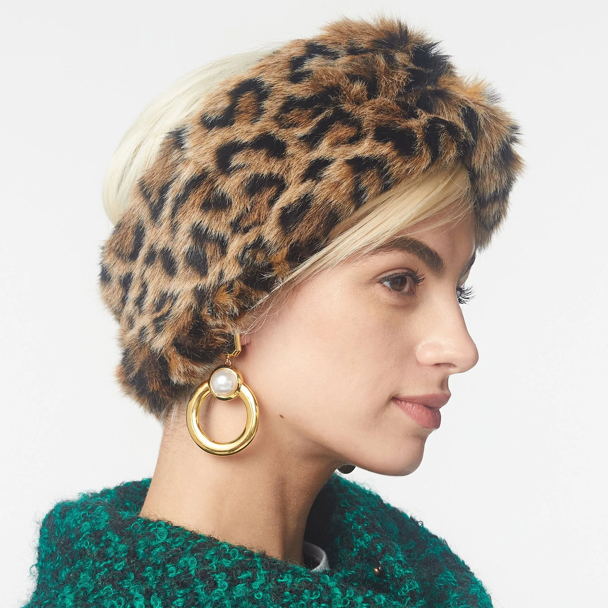 LEOPARD FAUX FUR TWISTED EAR WARMER sold by Lele Sadoughi product image thumbnail 4