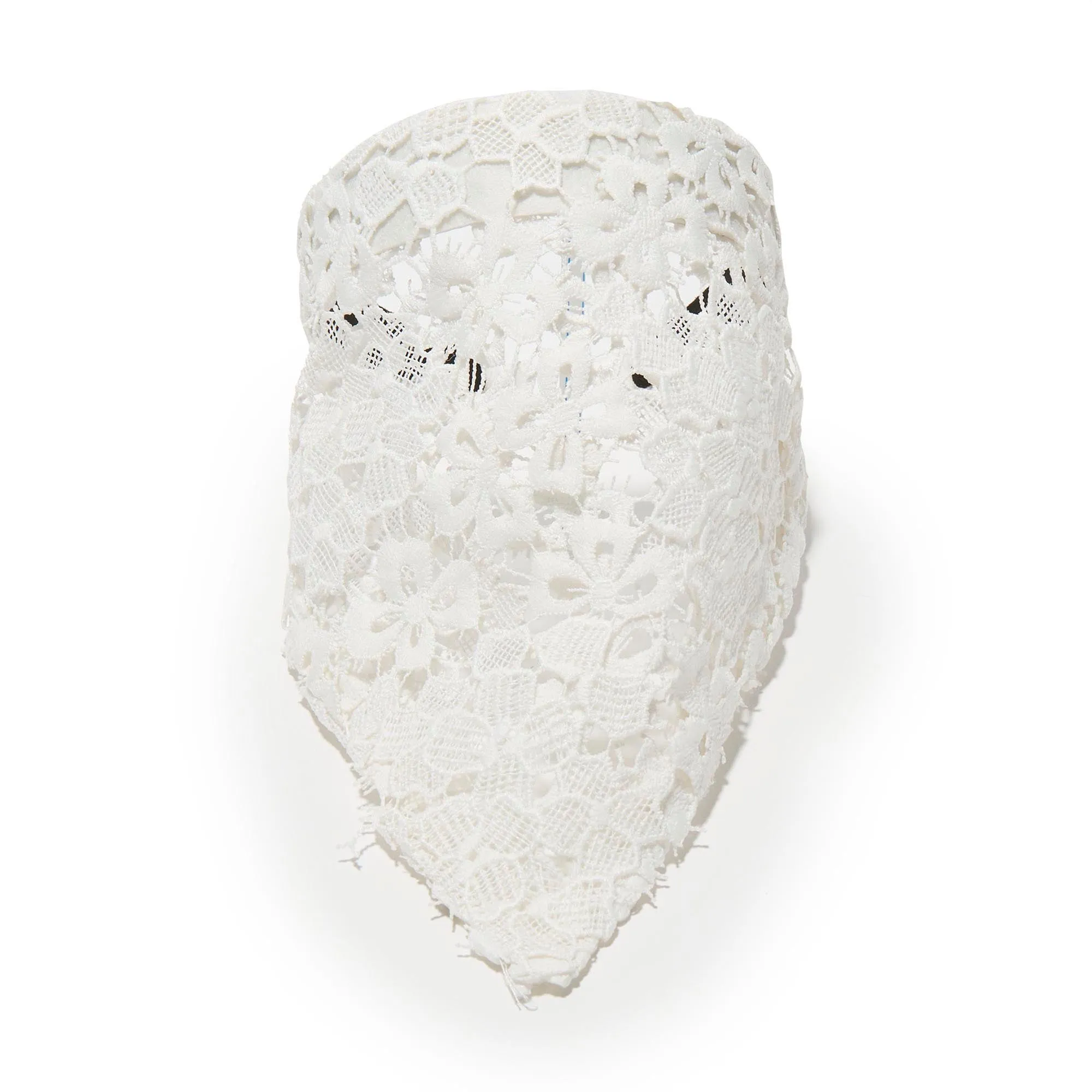 IVORY JACKIE FLORAL LACE HANKERCHIEF HEADBAND sold by Lele Sadoughi product image thumbnail 3