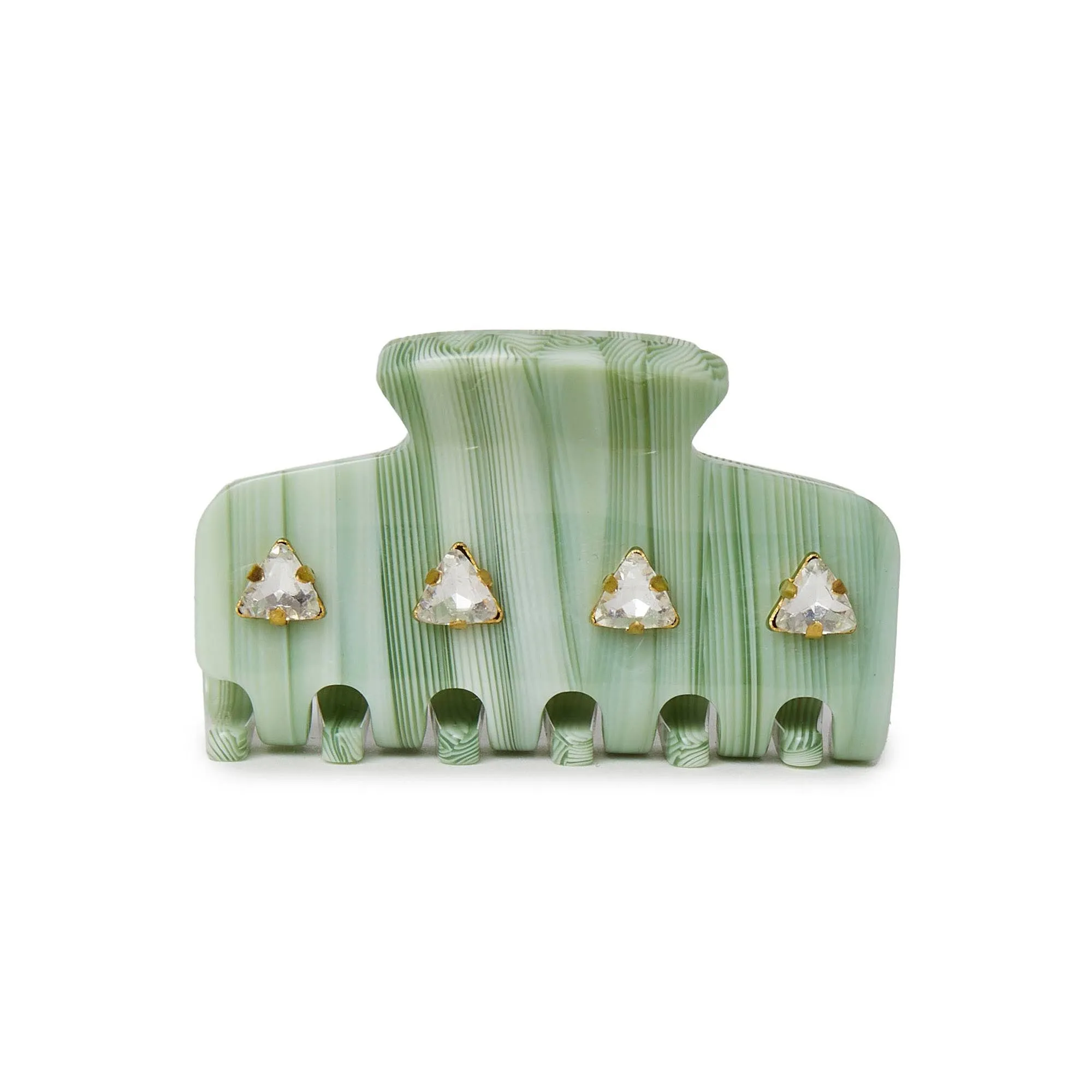 SAGE MINI CRYSTAL CLAW CLIP sold by Lele Sadoughi