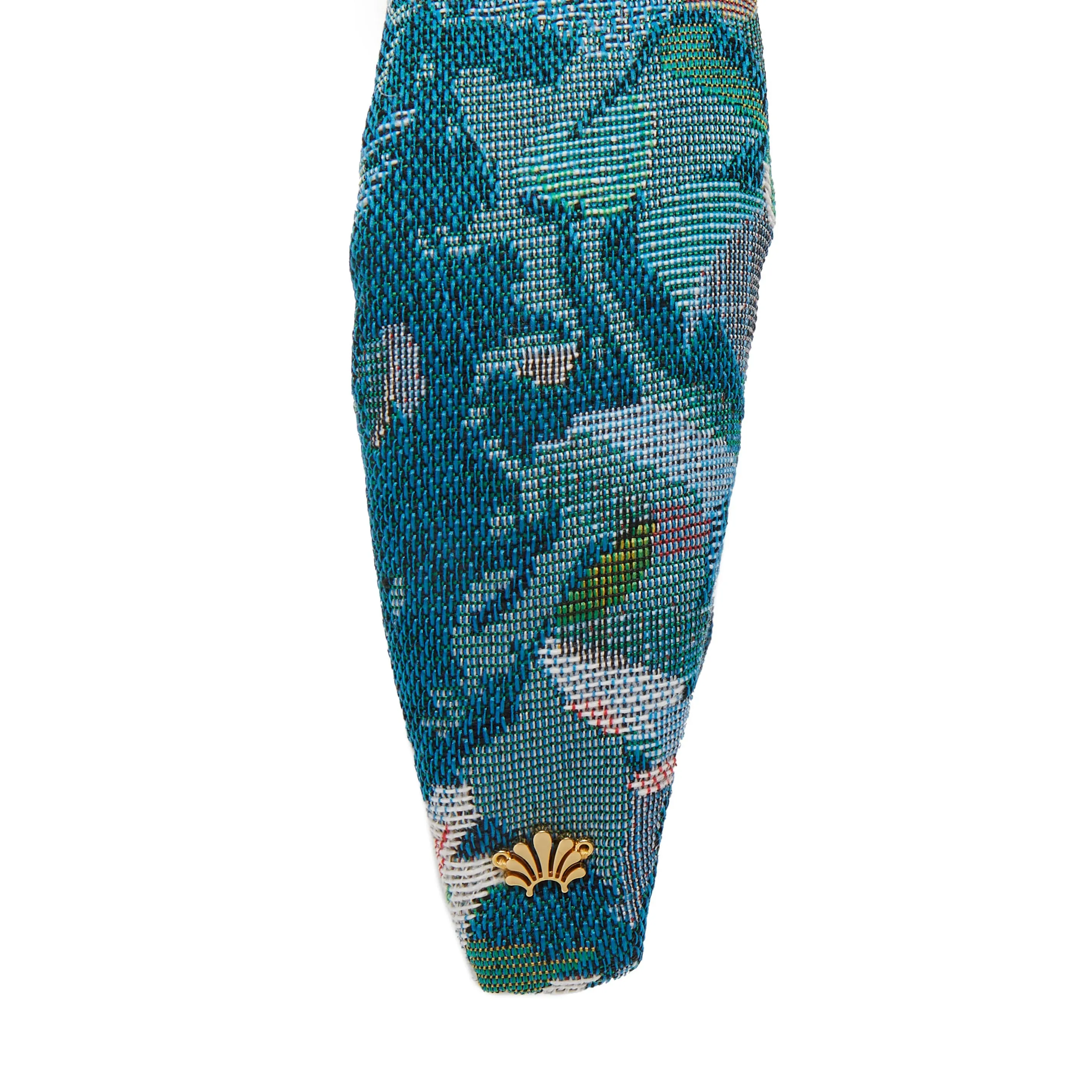 IMPERIAL BLUE KNOTTED FLORAL JACQUARD HEADBAND sold by Lele Sadoughi product image thumbnail 4