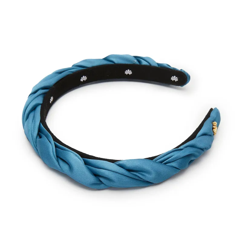 IMPERIAL BLUE JULIET SILK HEADBAND sold by Lele Sadoughi