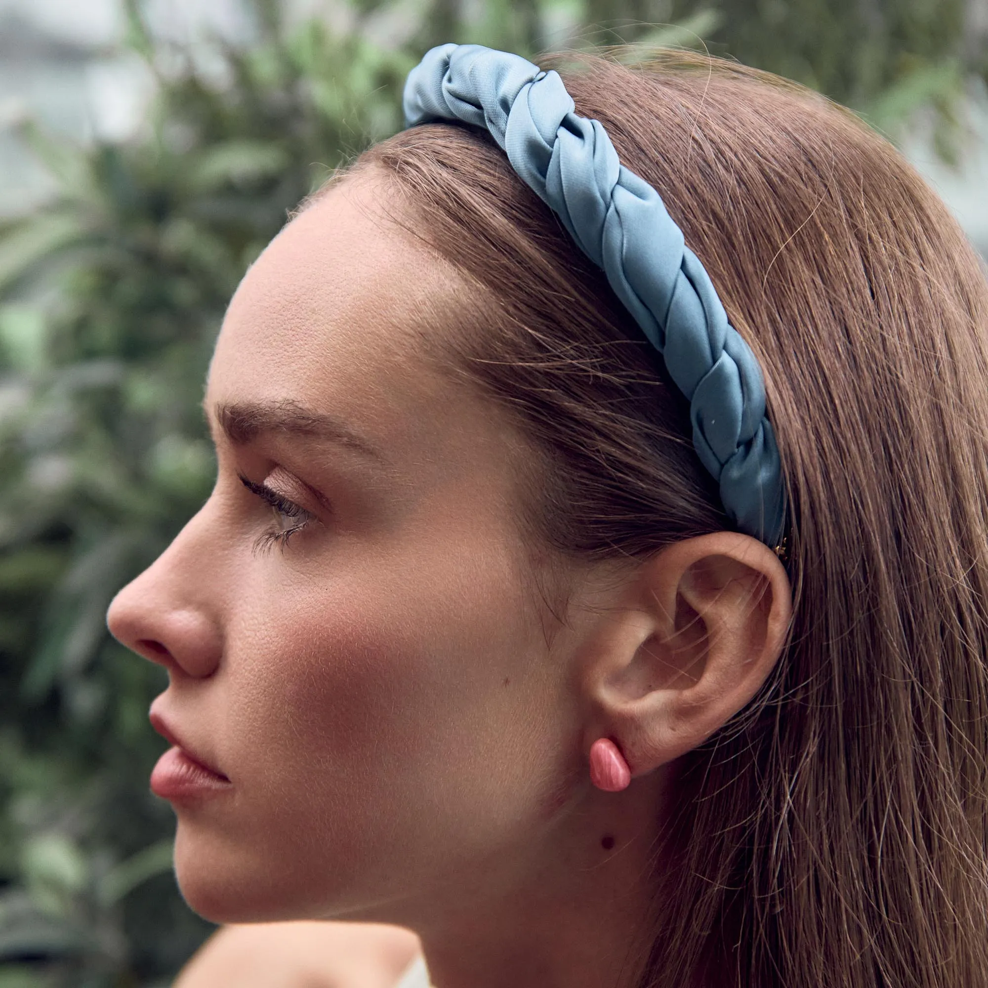 IMPERIAL BLUE JULIET SILK HEADBAND sold by Lele Sadoughi product image thumbnail 2