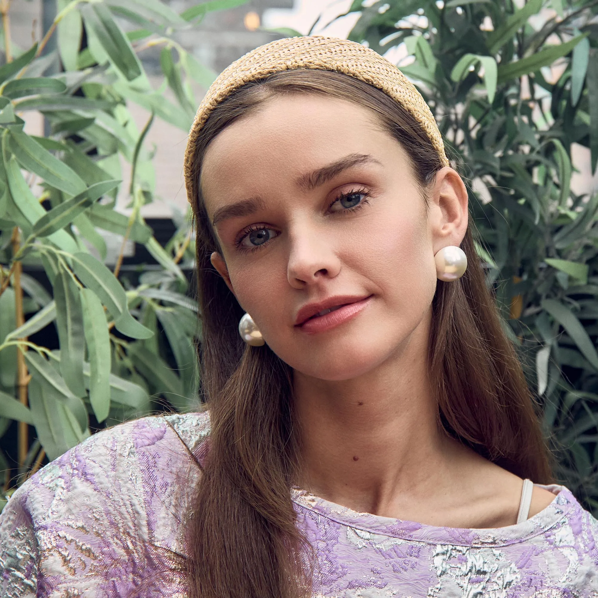 NATURAL BRIGITTE RAFFIA HEADBAND sold by Lele Sadoughi product image thumbnail 2
