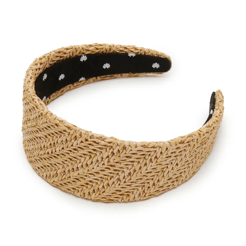 NATURAL BRIGITTE RAFFIA HEADBAND sold by Lele Sadoughi