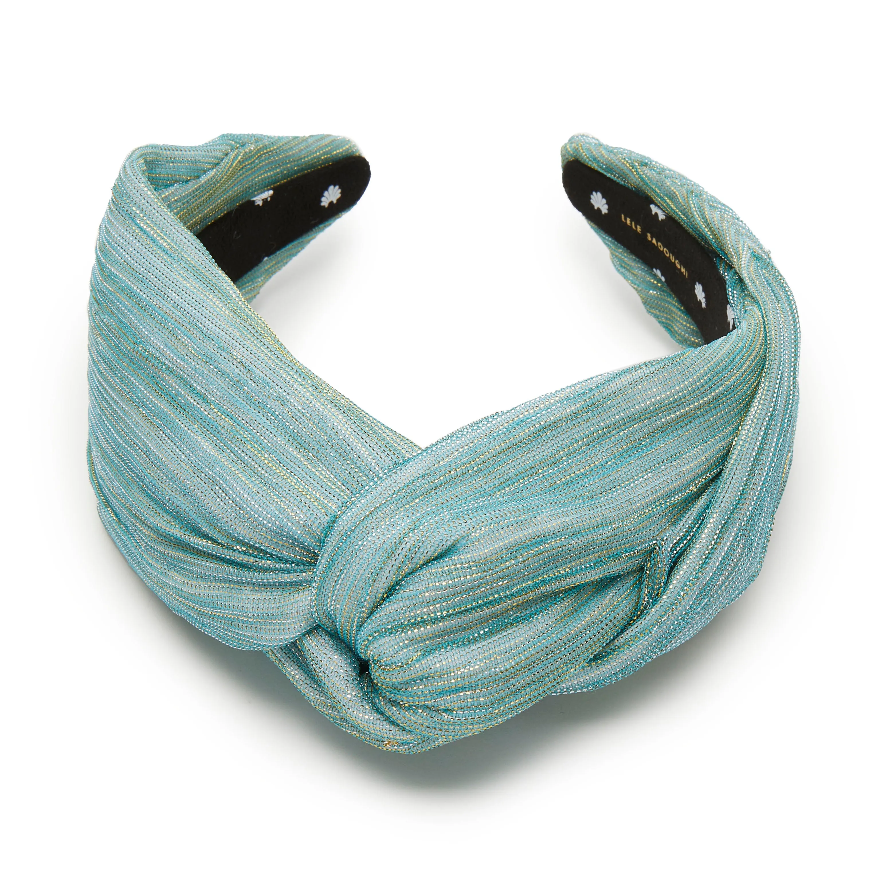 JADE TURQUOISE GRETA SHIMMER HEADBAND sold by Lele Sadoughi product image thumbnail 3