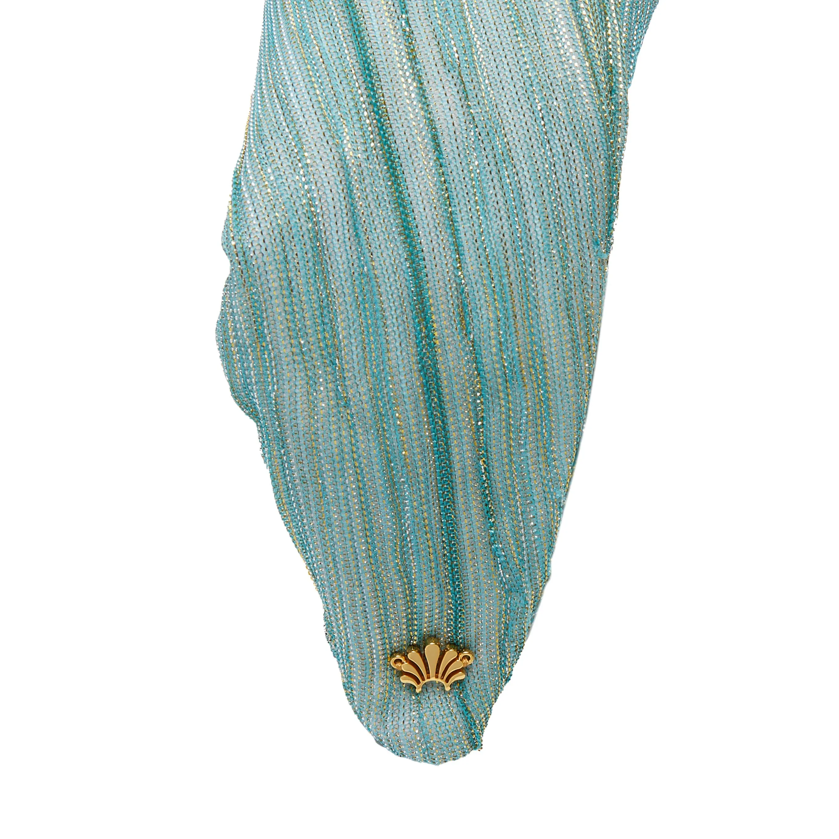 JADE TURQUOISE GRETA SHIMMER HEADBAND sold by Lele Sadoughi product image thumbnail 5