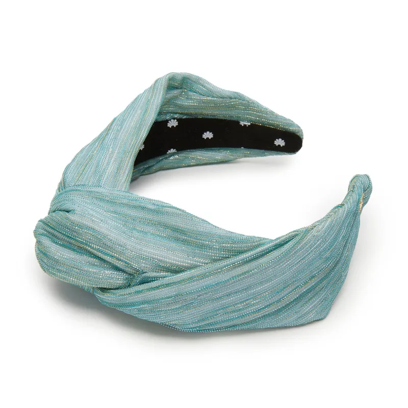 JADE TURQUOISE GRETA SHIMMER HEADBAND sold by Lele Sadoughi