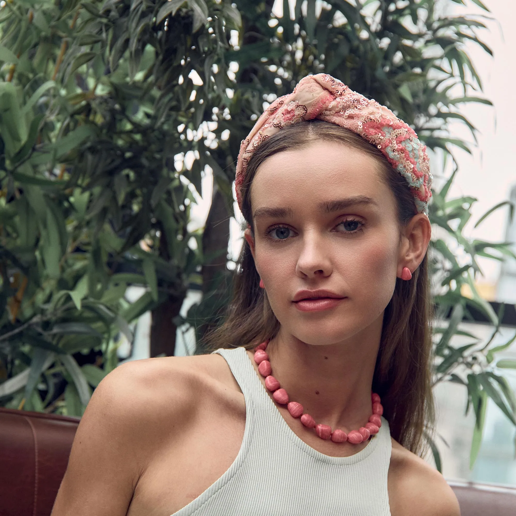 CORAL BAROQUE COLLAR NECKLACE sold by Lele Sadoughi product image thumbnail 2