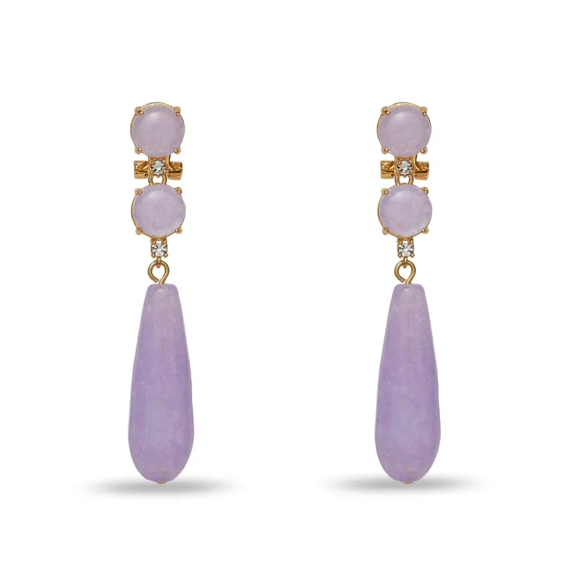 LILAC DIANA LINEAR EARRINGS made by Lele Sadoughi