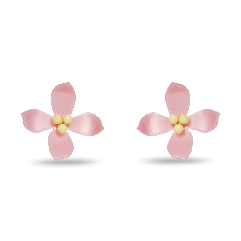 BLUSH OLEANDER EARRINGS sold by Lele Sadoughi