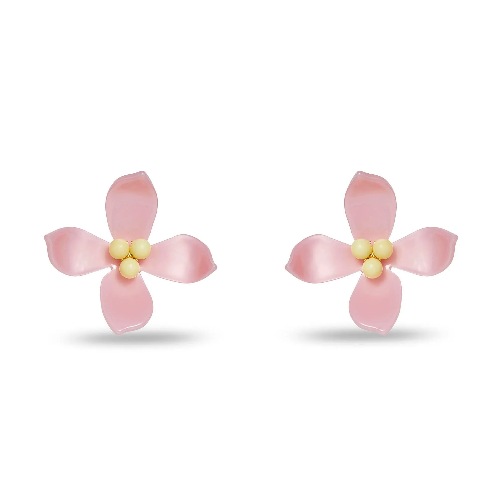 BLUSH OLEANDER EARRINGS sold by Lele Sadoughi