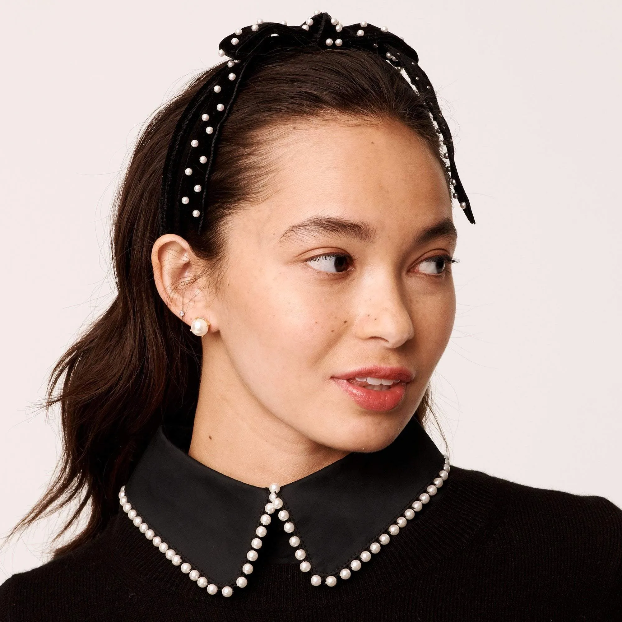 JET PEARL FRAMED COLLAR sold by Lele Sadoughi product image thumbnail 2