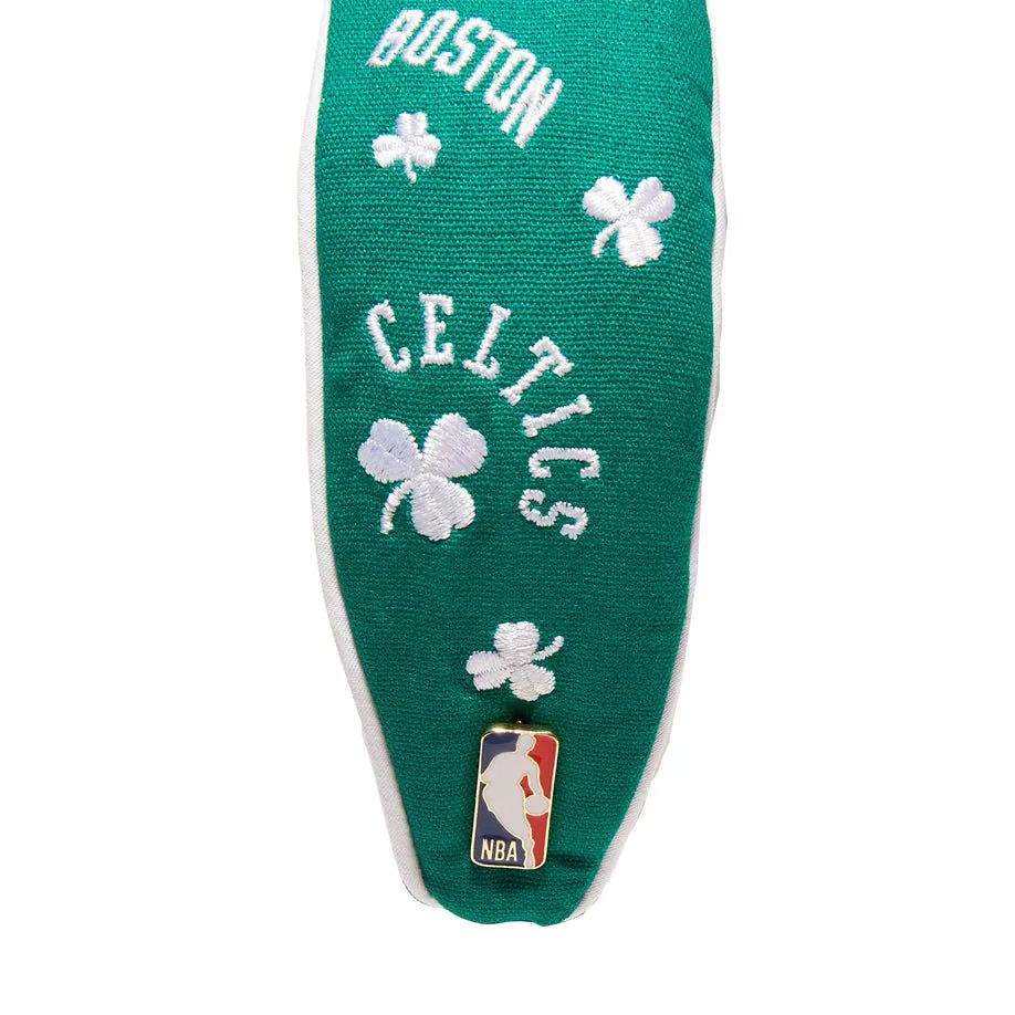 BOSTON CELTICS LELE SADOUGHI / NBA GREEN EMBROIDERED KNOTTED HEADBAND sold by Lele Sadoughi product image thumbnail 3