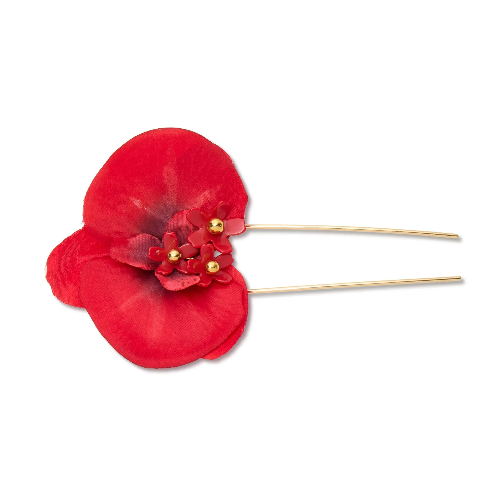 CRIMSON ORCHID FRENCH PIN sold by Lele Sadoughi product image thumbnail 2