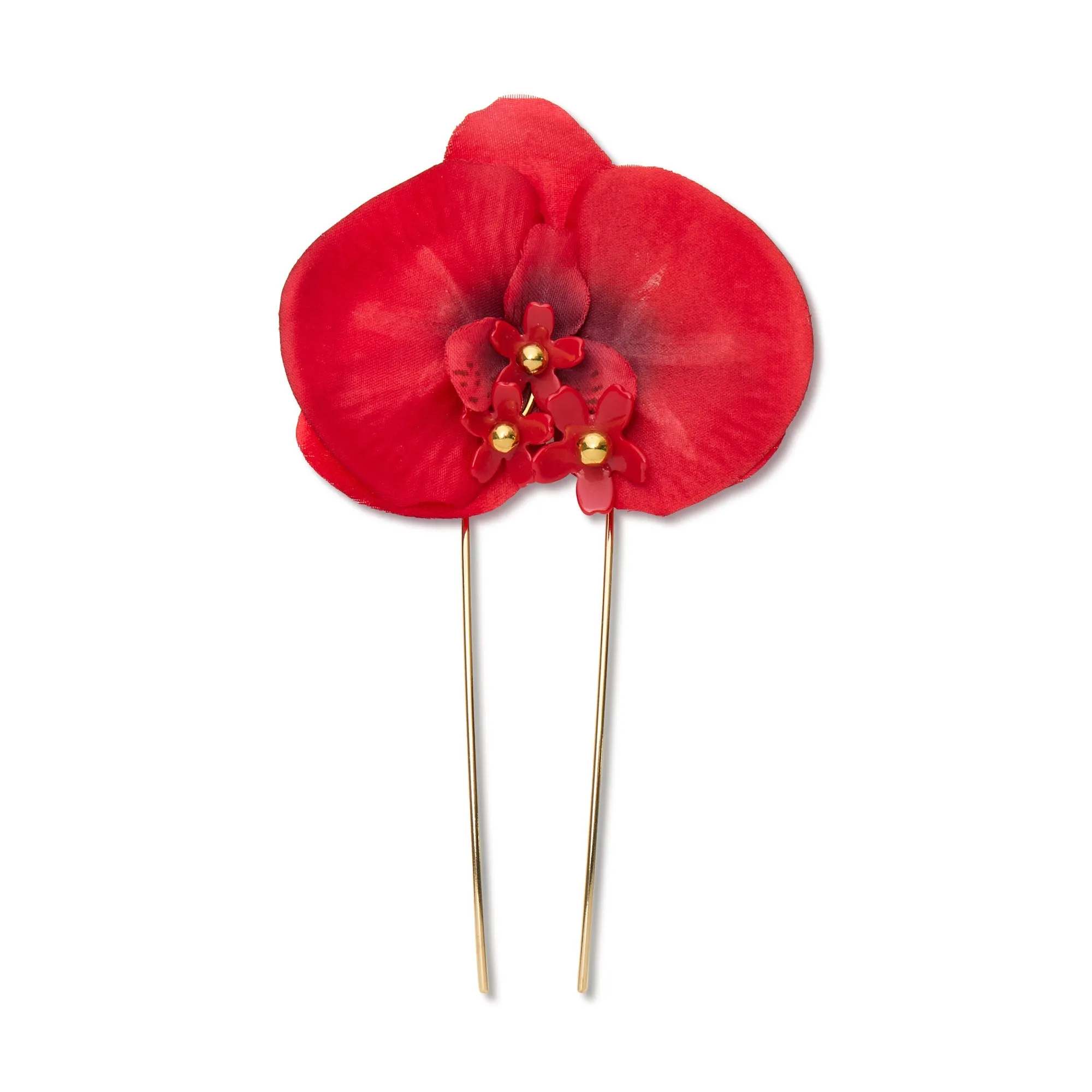 CRIMSON ORCHID FRENCH PIN sold by Lele Sadoughi