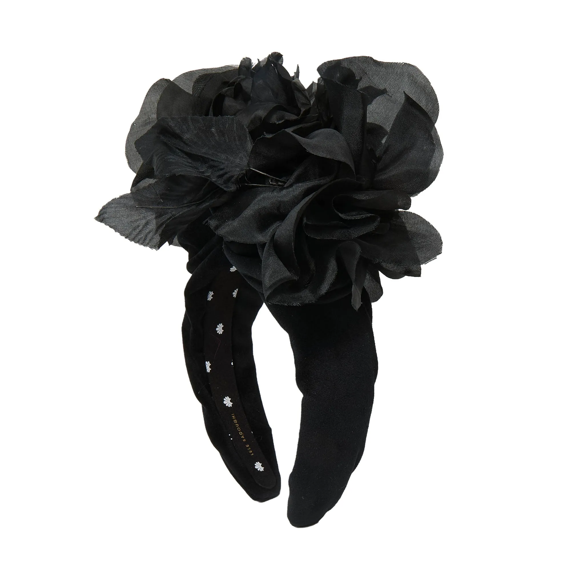PEARL JET VELVET FLORAL CRAWFORD HEADBAND sold by Lele Sadoughi product image thumbnail 2