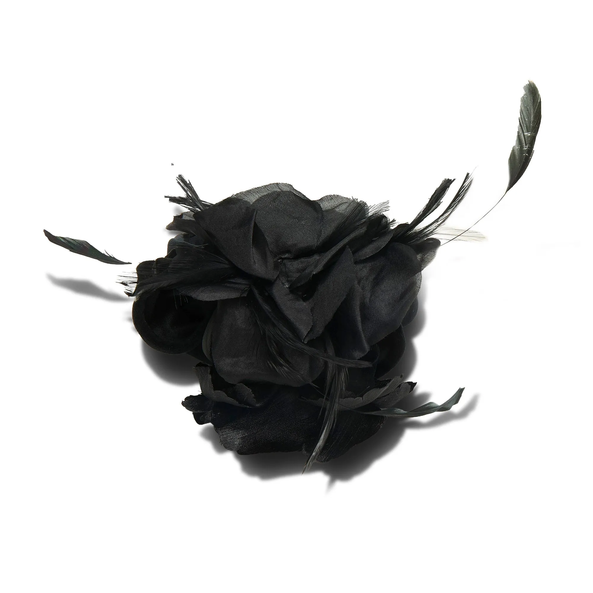 JET FEATHER VELVET CRAWFORD HEADBAND sold by Lele Sadoughi product image thumbnail 3