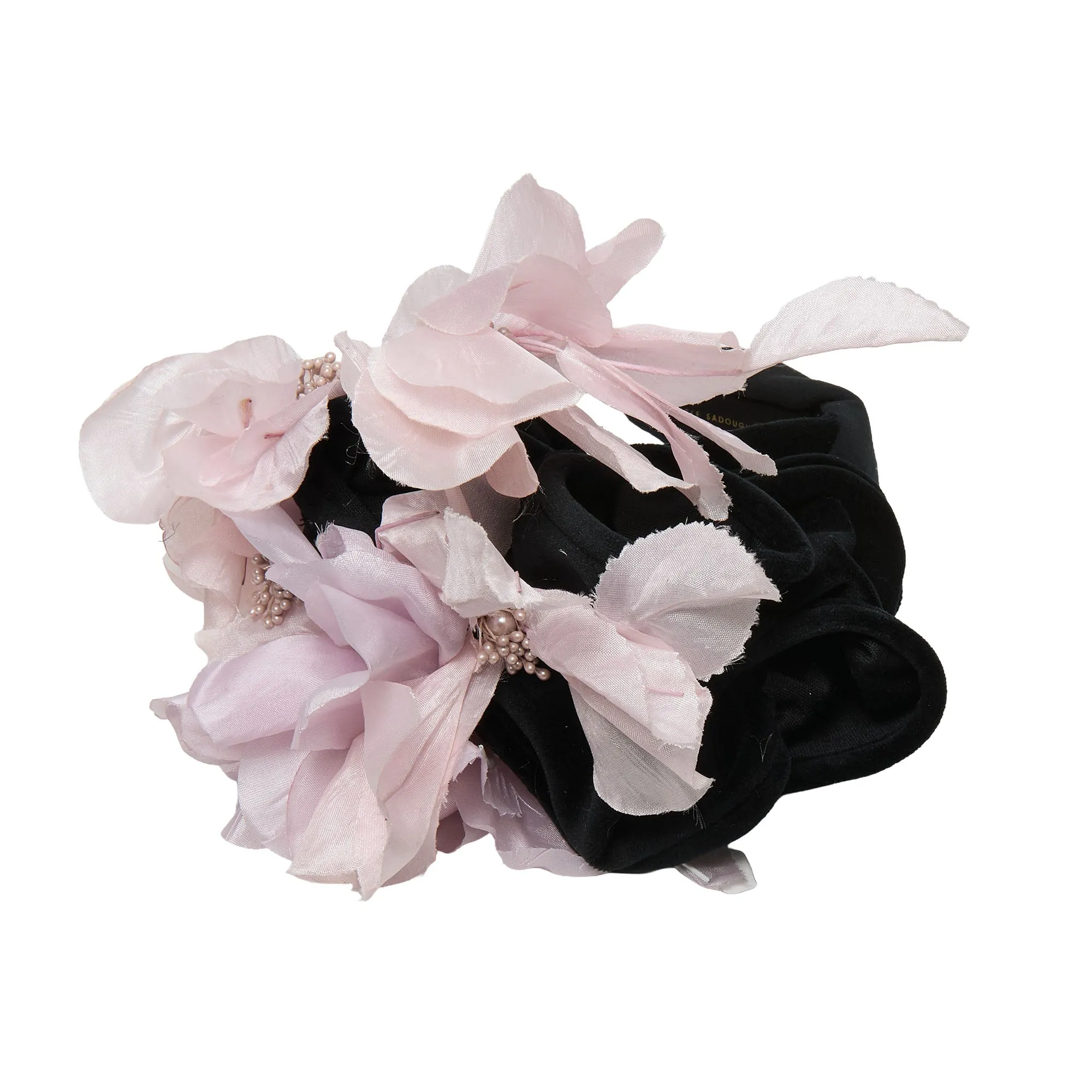 LILAC JET VELVET FLORAL CRAWFORD HEADBAND sold by Lele Sadoughi product image thumbnail 3