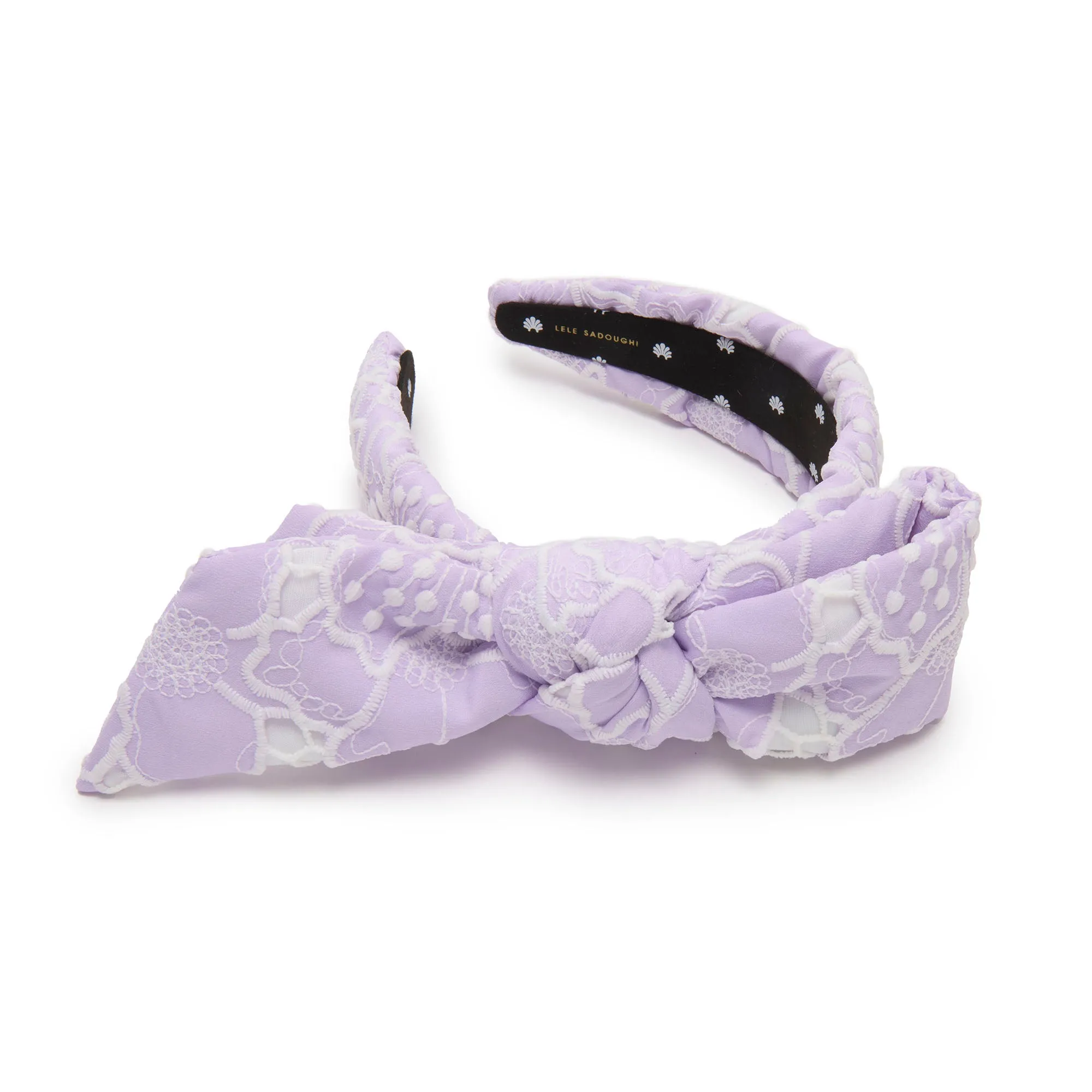IRIS HOLLY FLORAL EYELET HEADBAND sold by Lele Sadoughi product image thumbnail 2