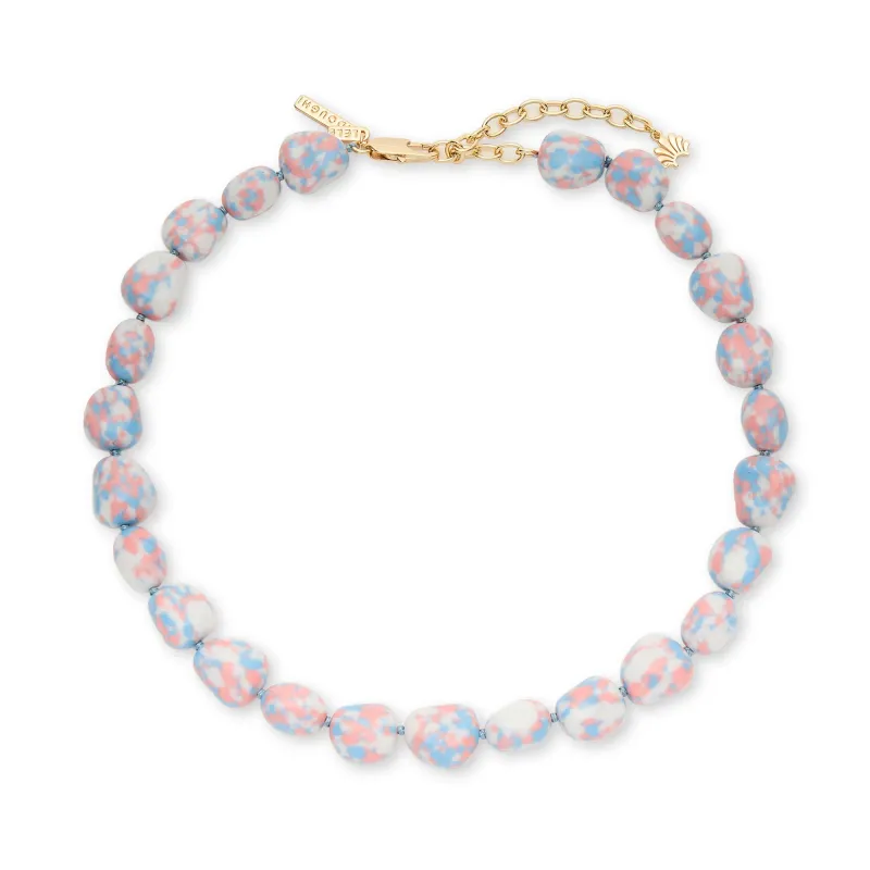 CORAL MIST BAROQUE COLLAR NECKLACE sold by Lele Sadoughi