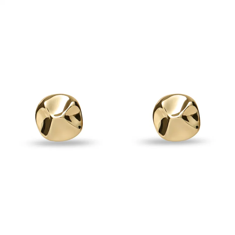 GOLD SOCIALITE BUTTON EARRINGS sold by Lele Sadoughi