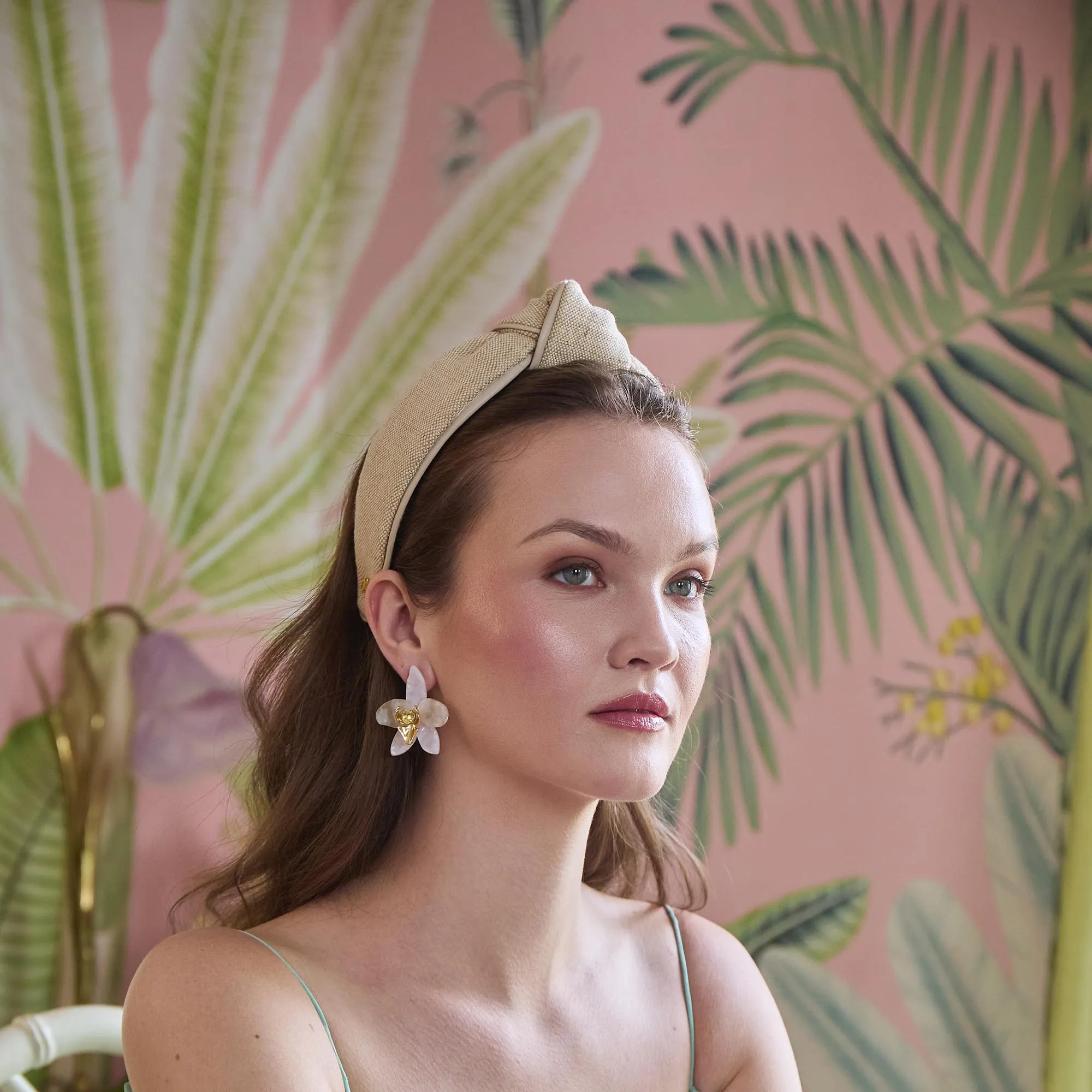 MOTHER OF PEARL ORCHID EARRINGS sold by Lele Sadoughi product image thumbnail 3