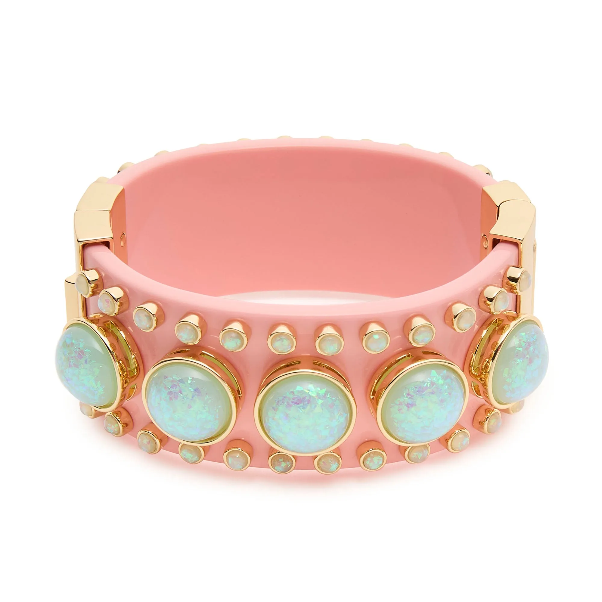 BLUSH OPAL DECO HINGED CUFF sold by Lele Sadoughi