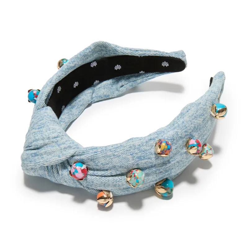 STONE WASH KNOTTED TERRAZO MEDLEY HEADBAND sold by Lele Sadoughi