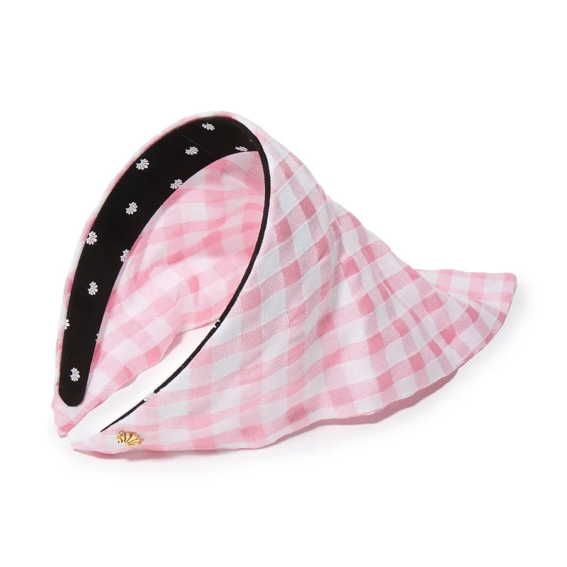 BUBBLEGUM JACKIE VINTAGE CHECK HANDKERCHIEF HEADBAND sold by Lele Sadoughi