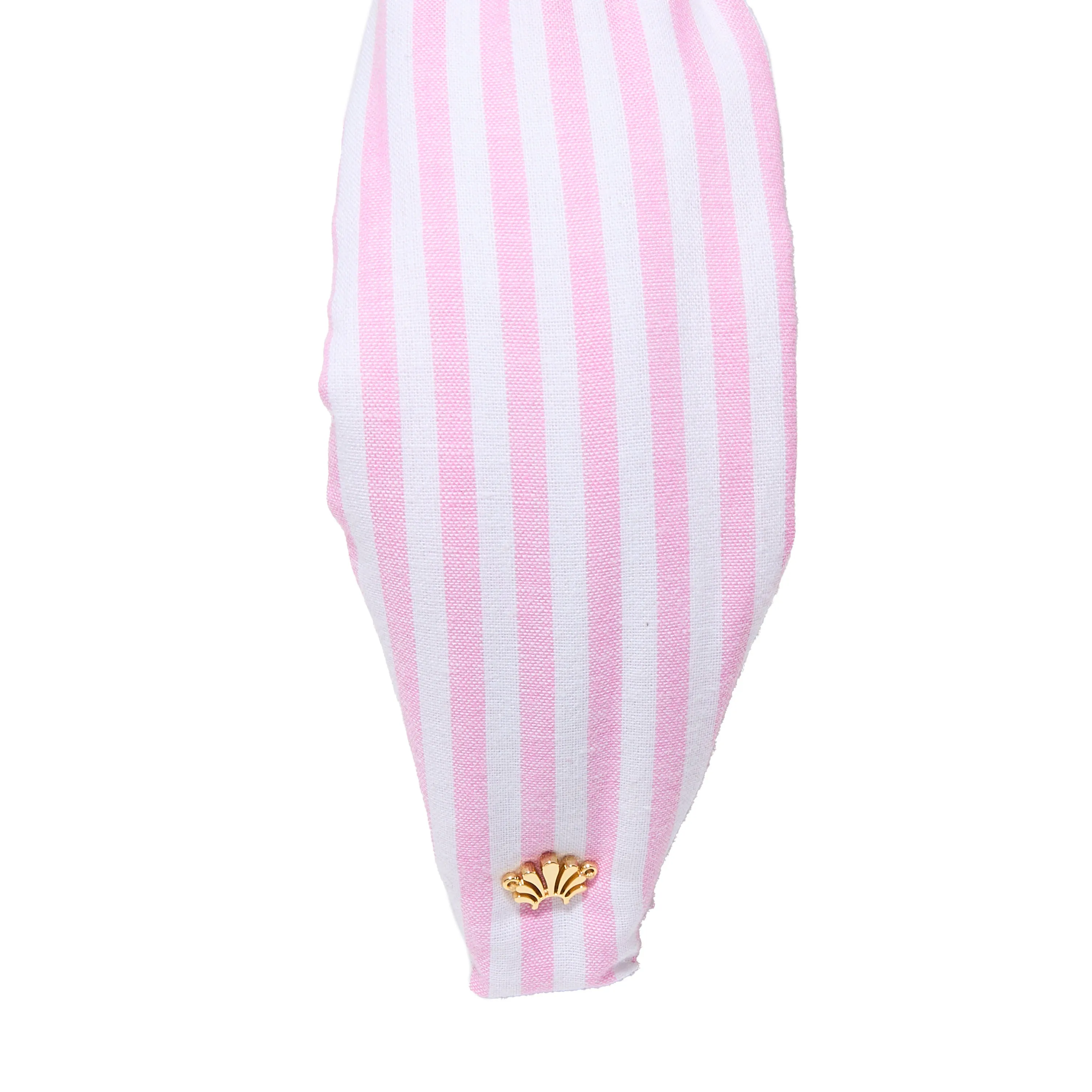 BUBBLEGUM KNOTTED CABANA STRIPE HEADBAND sold by Lele Sadoughi product image thumbnail 5