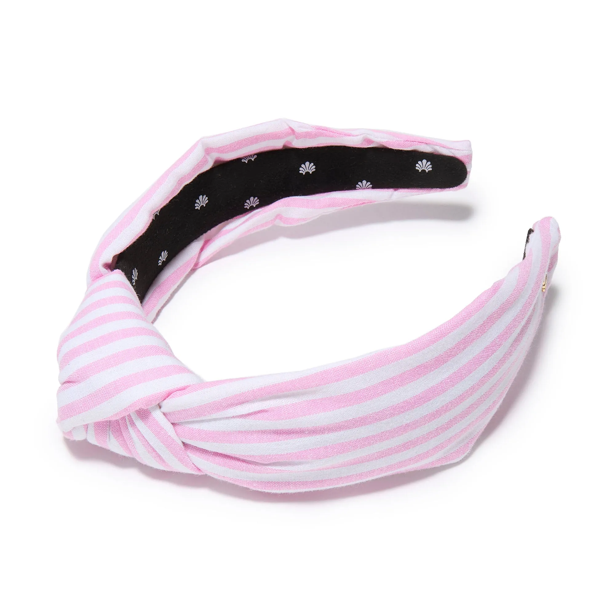 BUBBLEGUM KNOTTED CABANA STRIPE HEADBAND sold by Lele Sadoughi