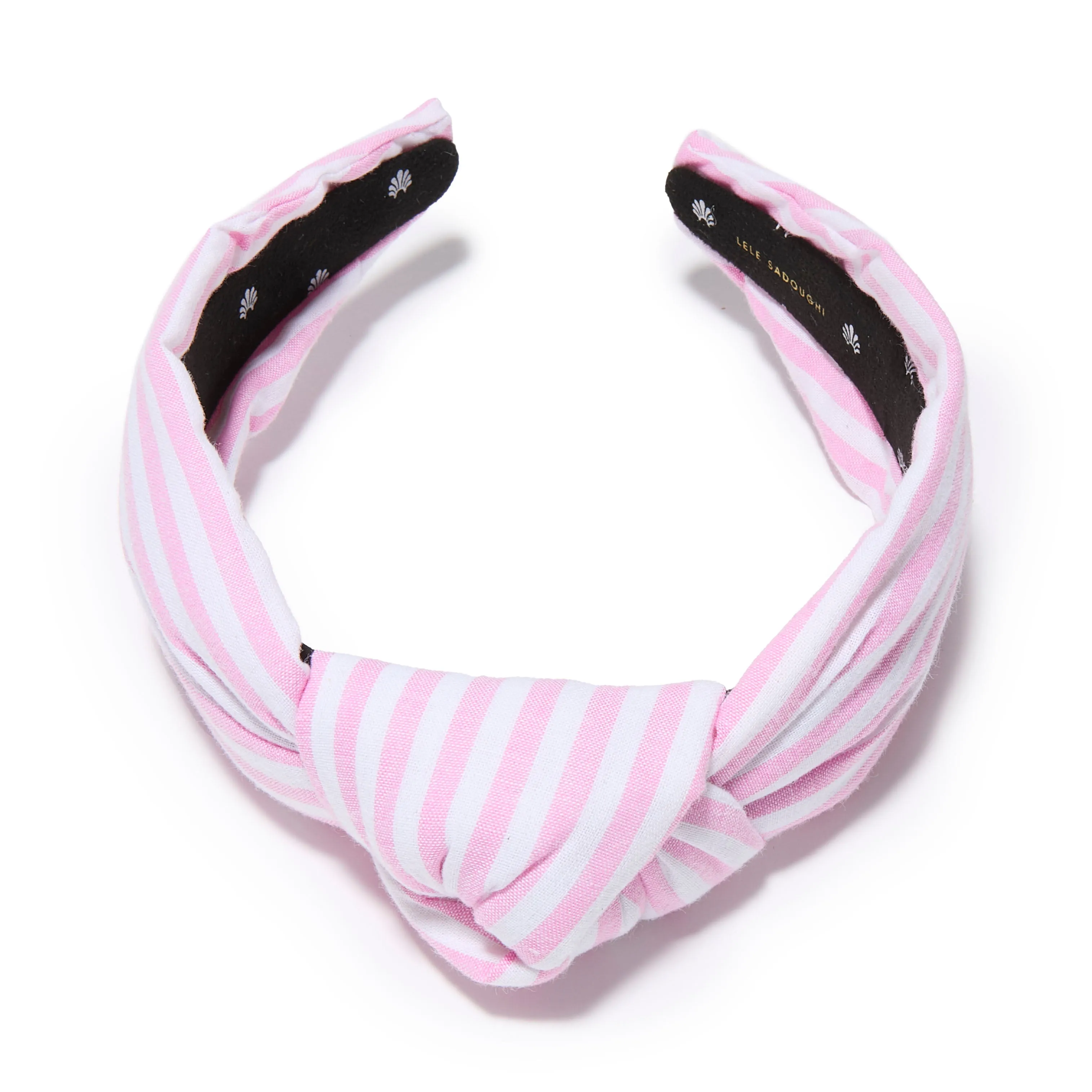 BUBBLEGUM KNOTTED CABANA STRIPE HEADBAND sold by Lele Sadoughi product image thumbnail 3