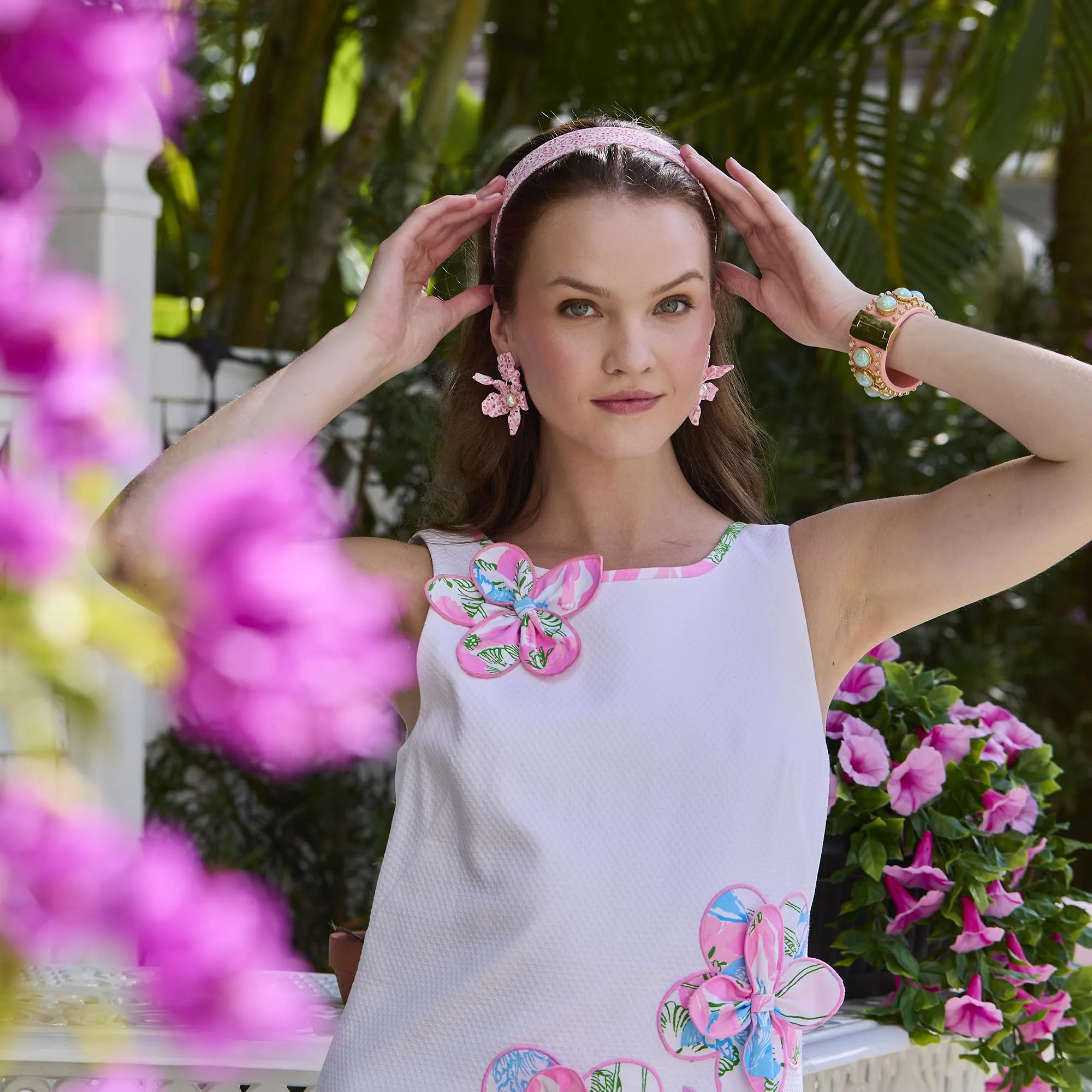 TERRAZZO BLUSH EMMA ACETATE HEADBAND sold by Lele Sadoughi product image thumbnail 2