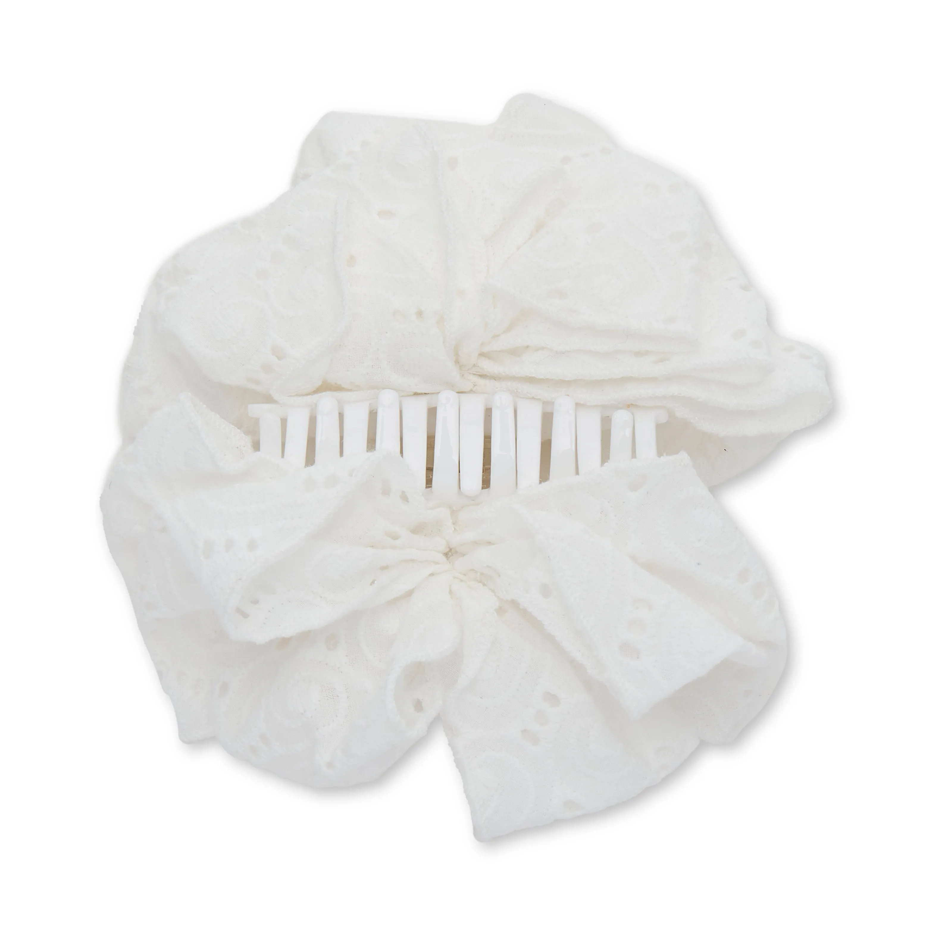 WHITE RITA EYELET CLAW CLIP sold by Lele Sadoughi product image thumbnail 2