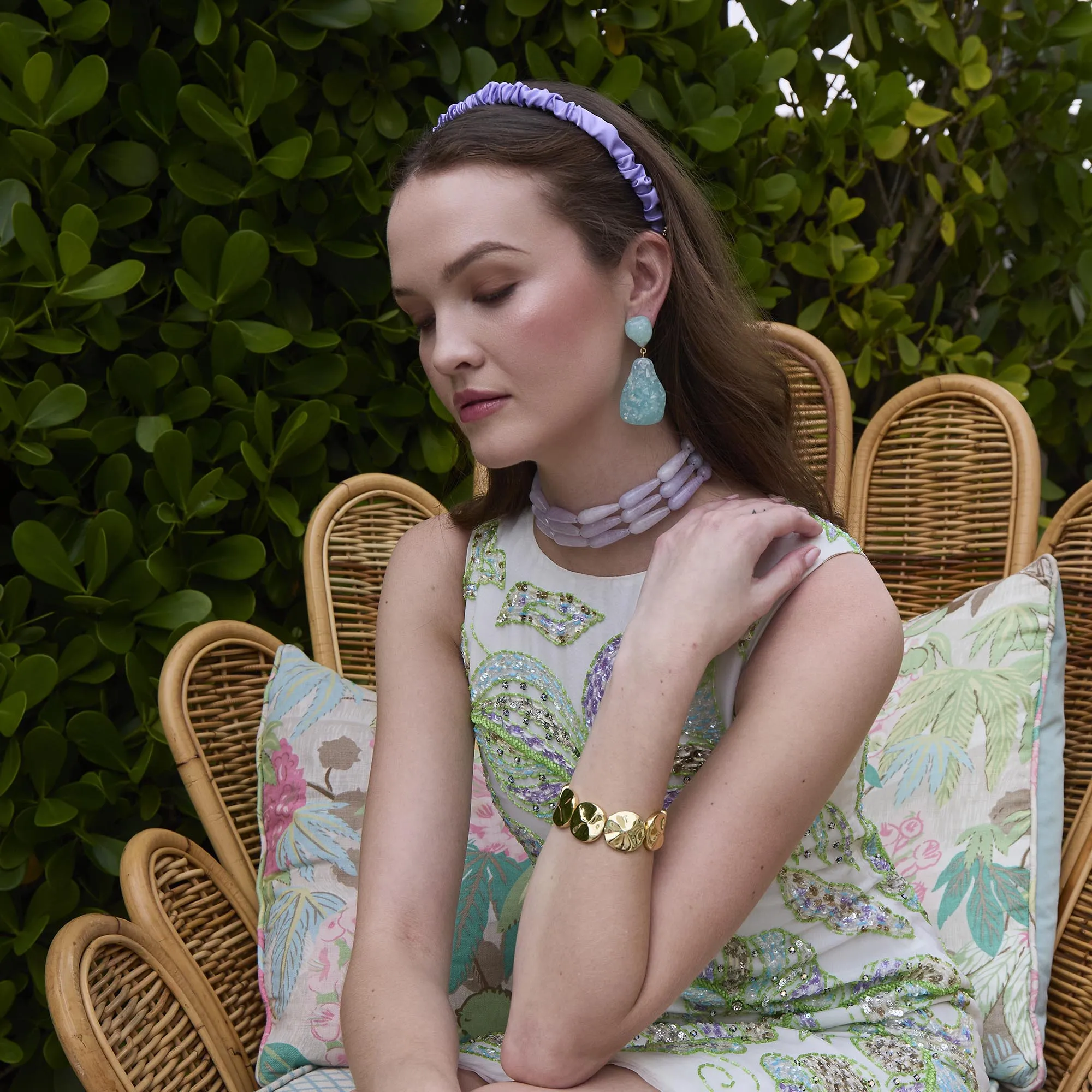 IRIS JESSIE SATIN HEADBAND sold by Lele Sadoughi product image thumbnail 2