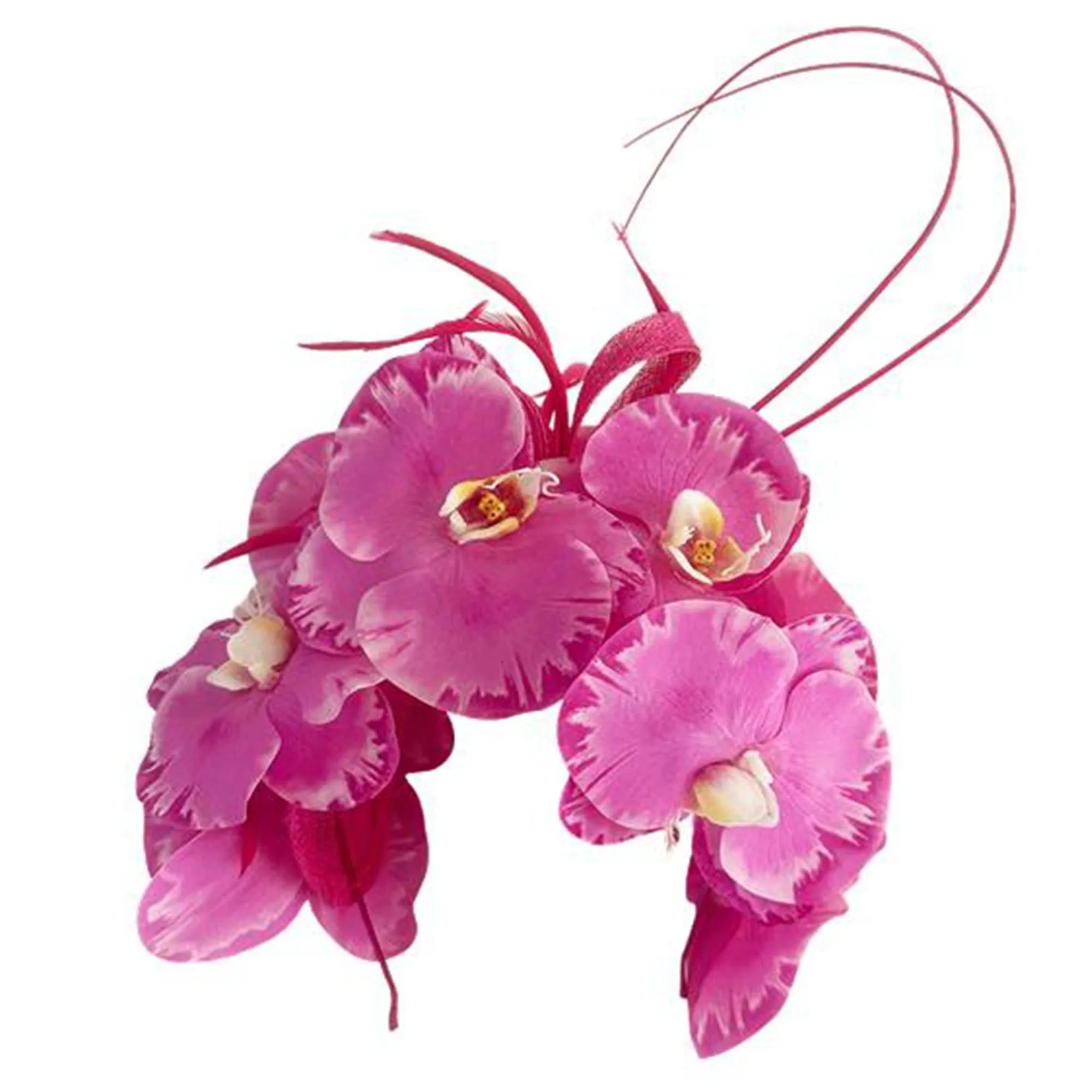FUCHSIA ORCHID CROWN FASCINATOR sold by Lele Sadoughi