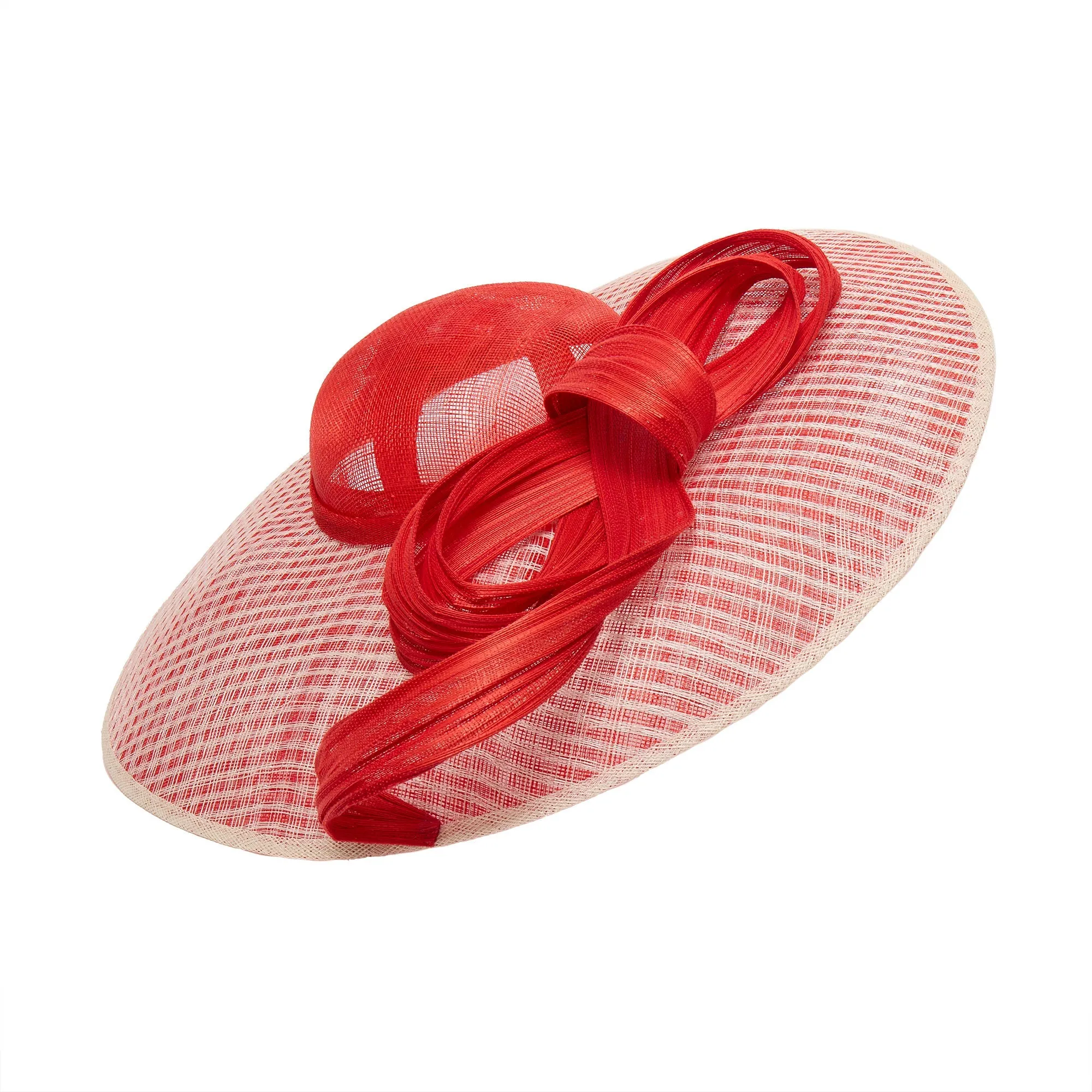 RED SUZANNAH FASCINATOR sold by Lele Sadoughi