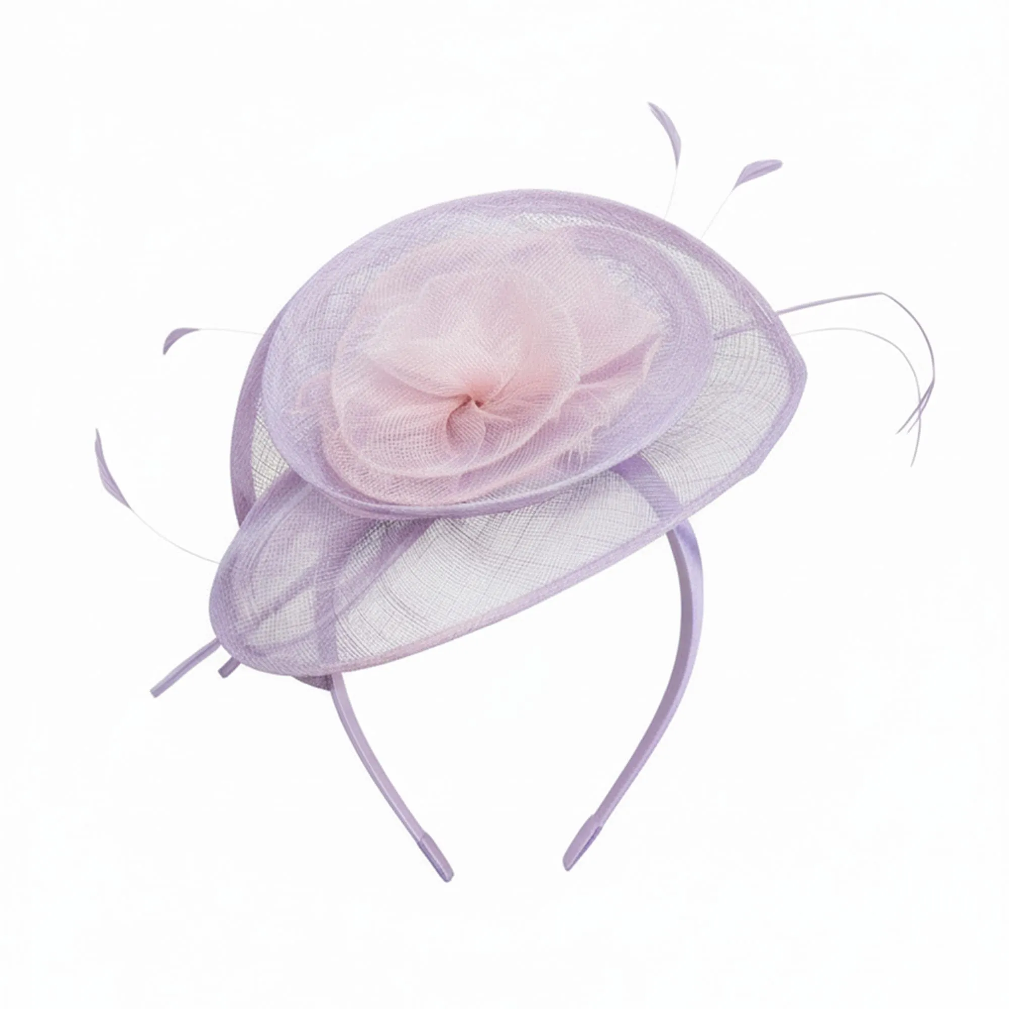 LILAC NECTAR ROSETTE FASCINATOR sold by Lele Sadoughi