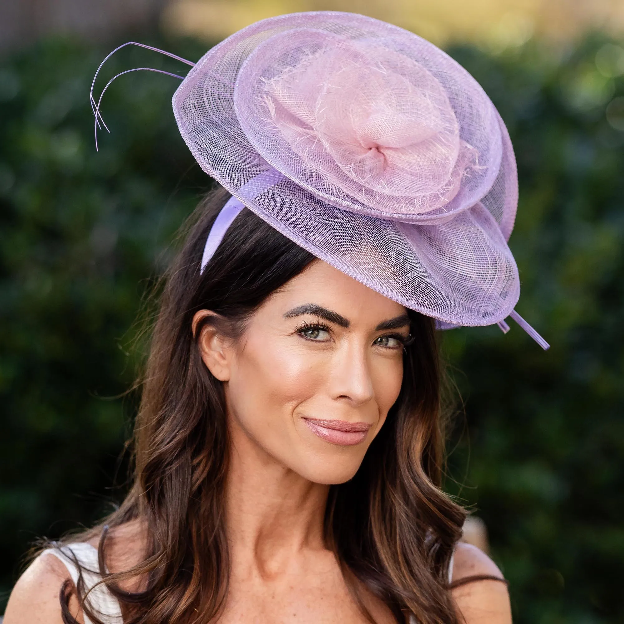 LILAC NECTAR ROSETTE FASCINATOR sold by Lele Sadoughi product image thumbnail 3