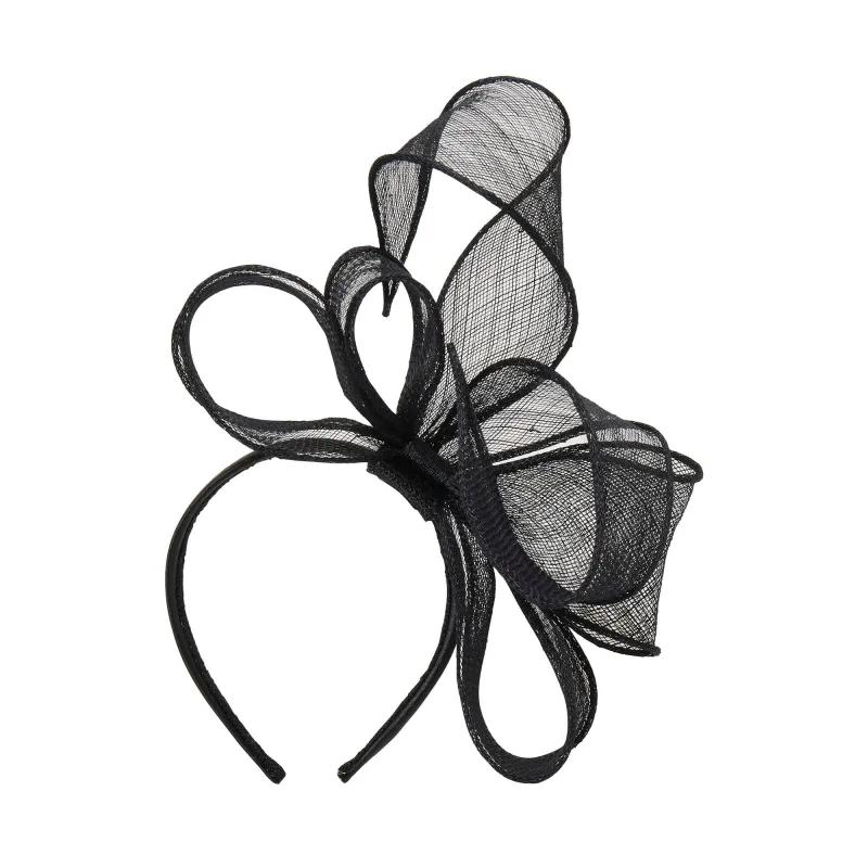 JET DRAMATIC HOLLY SINAMAY HEADBAND made by Lele Sadoughi