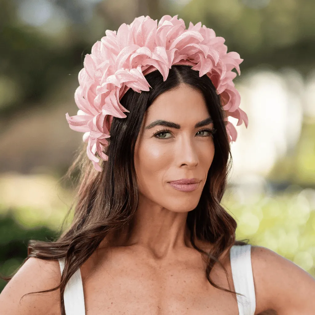 BLUSH SILK FLAPPER HEADBAND sold by Lele Sadoughi product image thumbnail 2