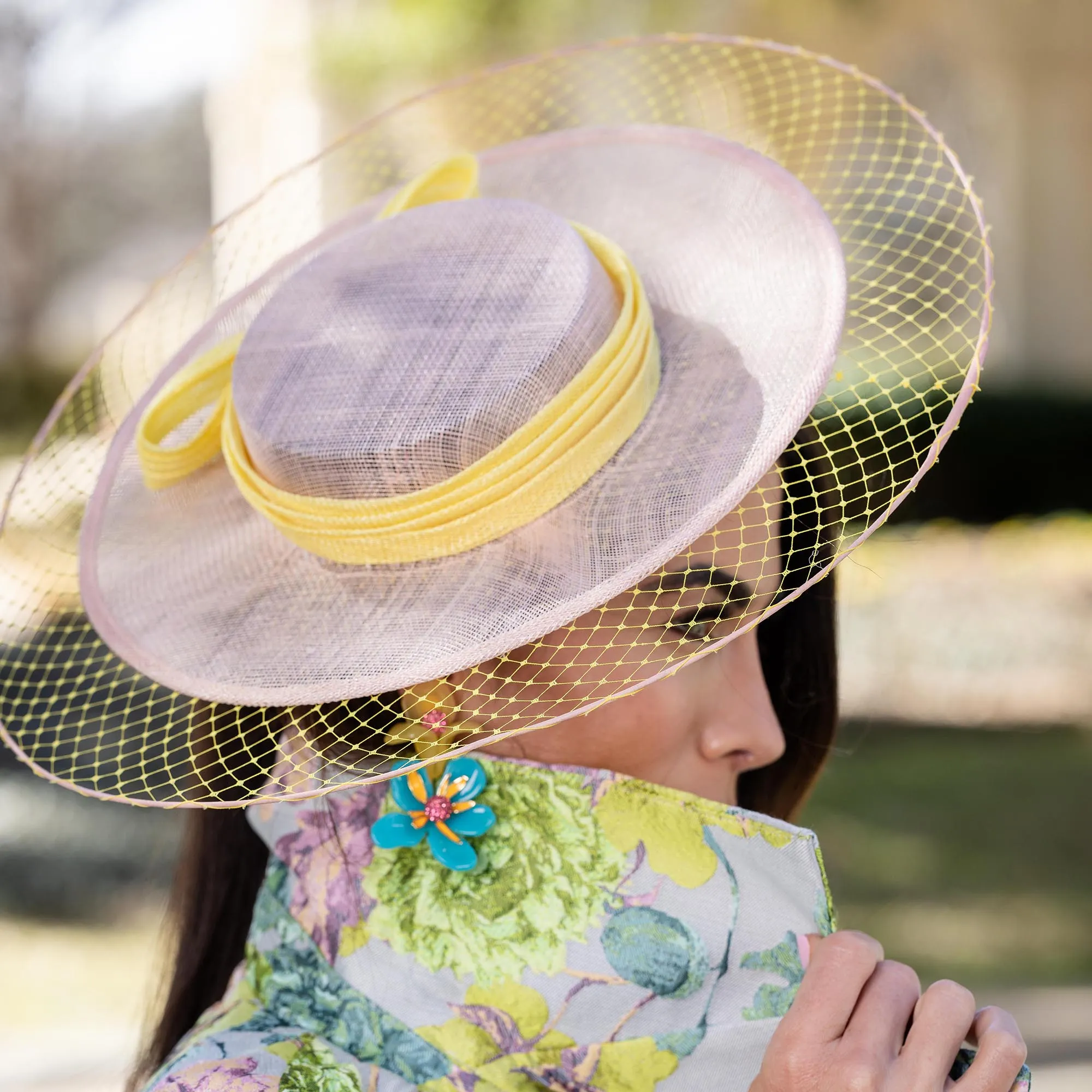 BLUSH DORIS HAT sold by Lele Sadoughi product image thumbnail 4