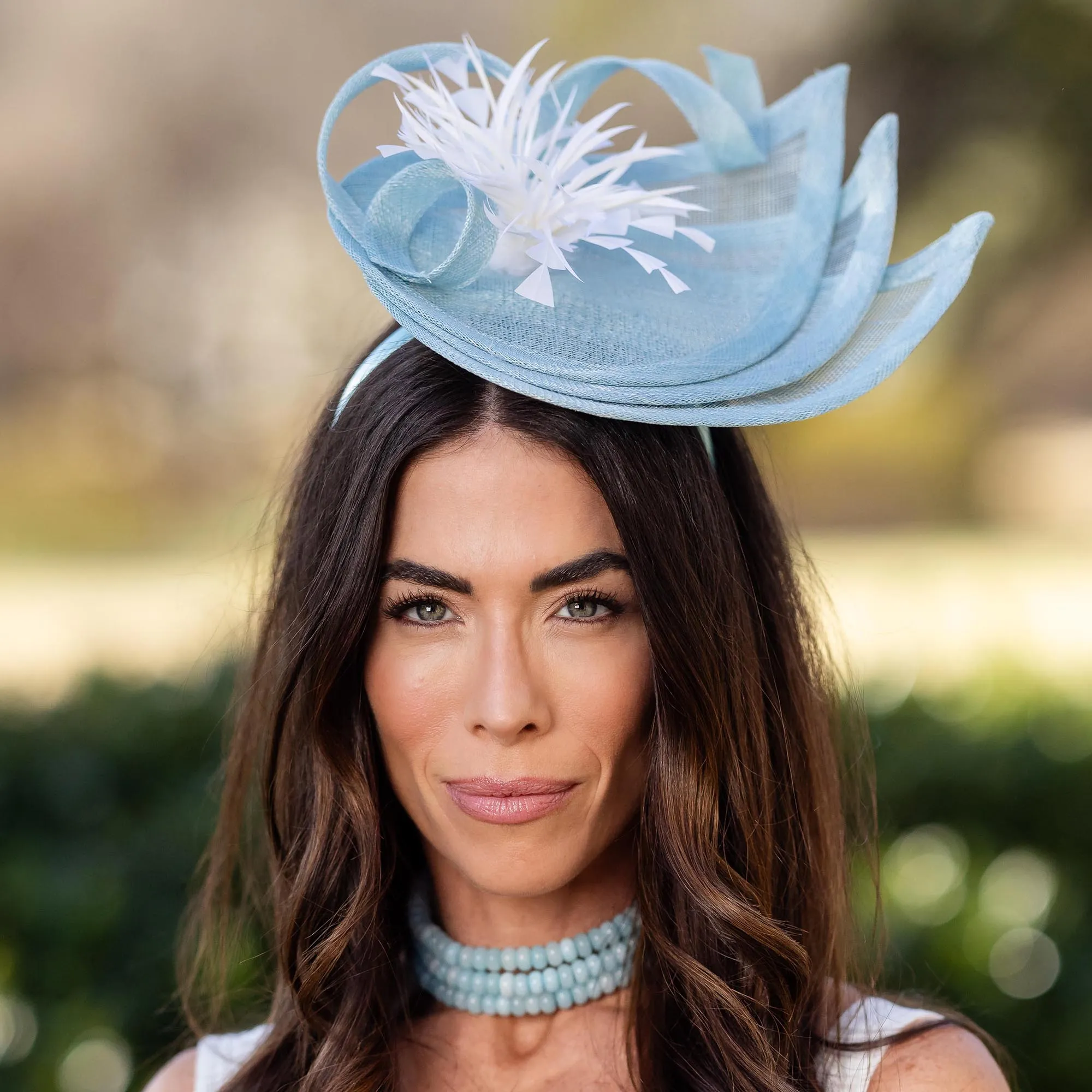LIGHT BLUE TEARDROP FASCINATOR sold by Lele Sadoughi product image thumbnail 2