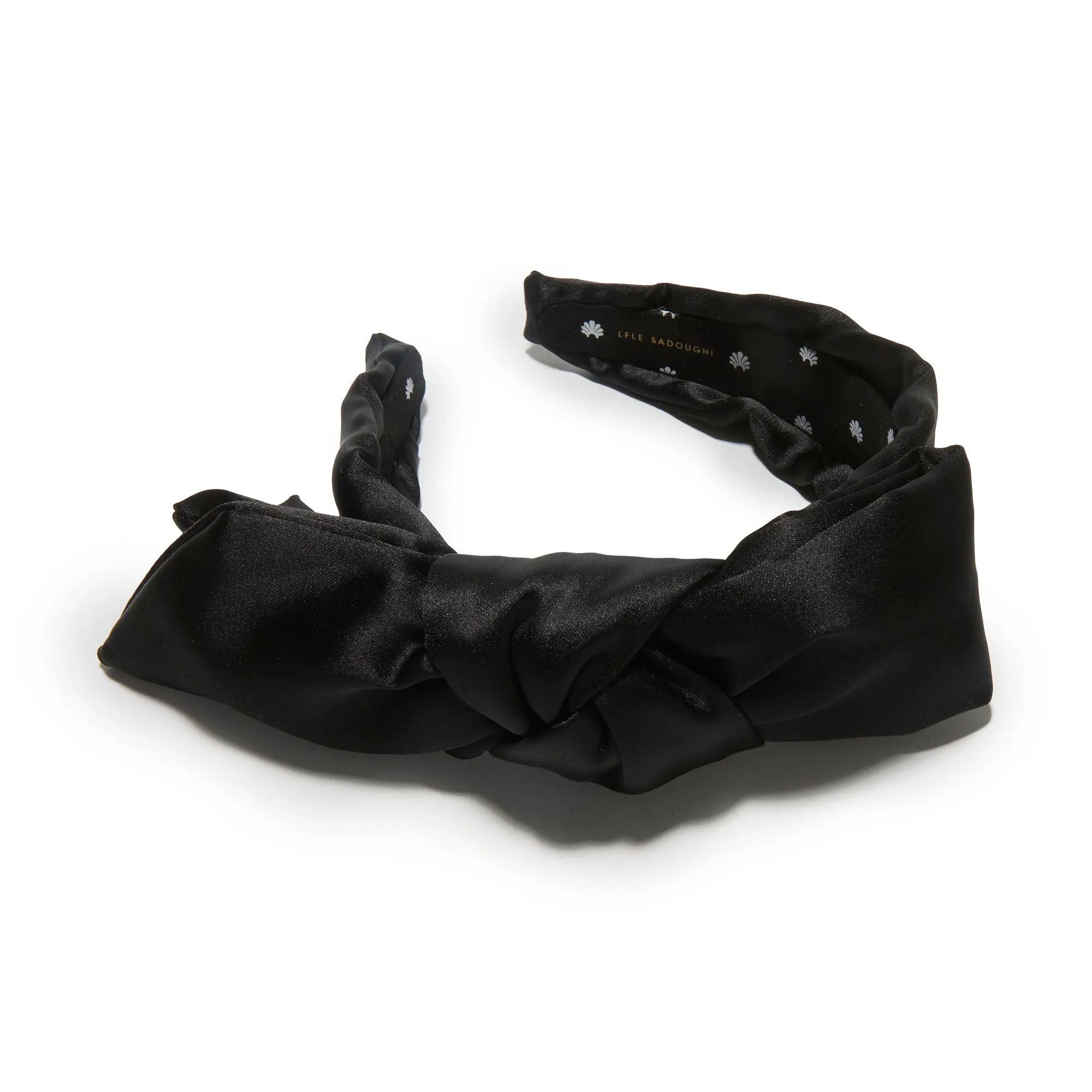 JET HOLLY SATIN HEADBAND sold by Lele Sadoughi product image thumbnail 2