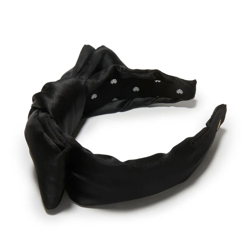 JET HOLLY SATIN HEADBAND sold by Lele Sadoughi