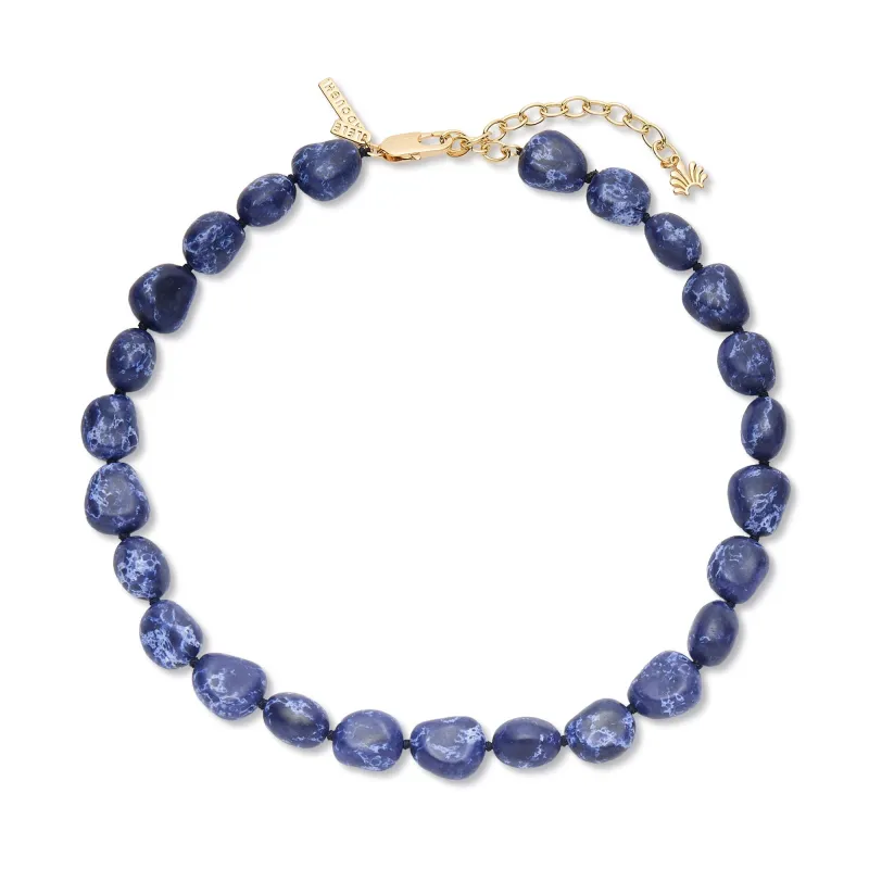 INDIGO BAROQUE COLLAR NECKLACE made by Lele Sadoughi