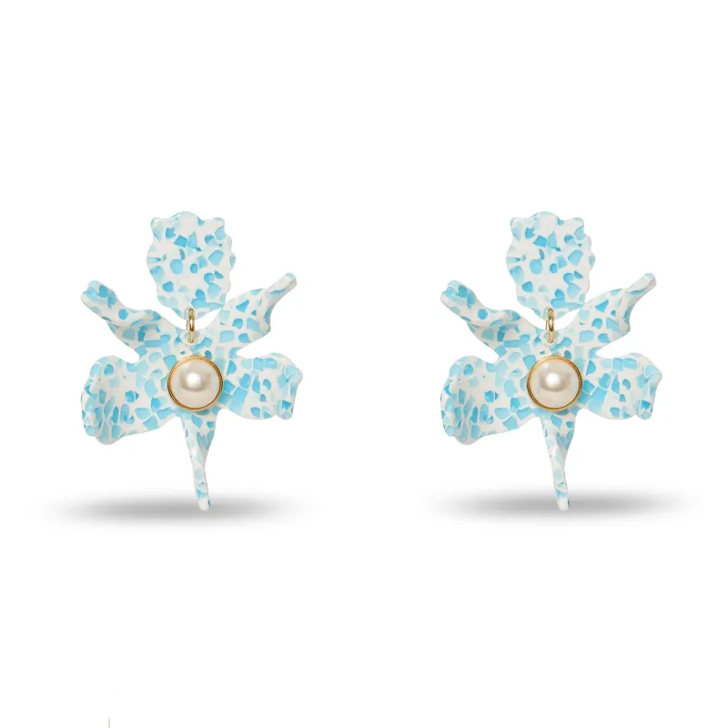 TERRAZZO TIDE SMALL PEARL LILY EARRINGS sold by Lele Sadoughi